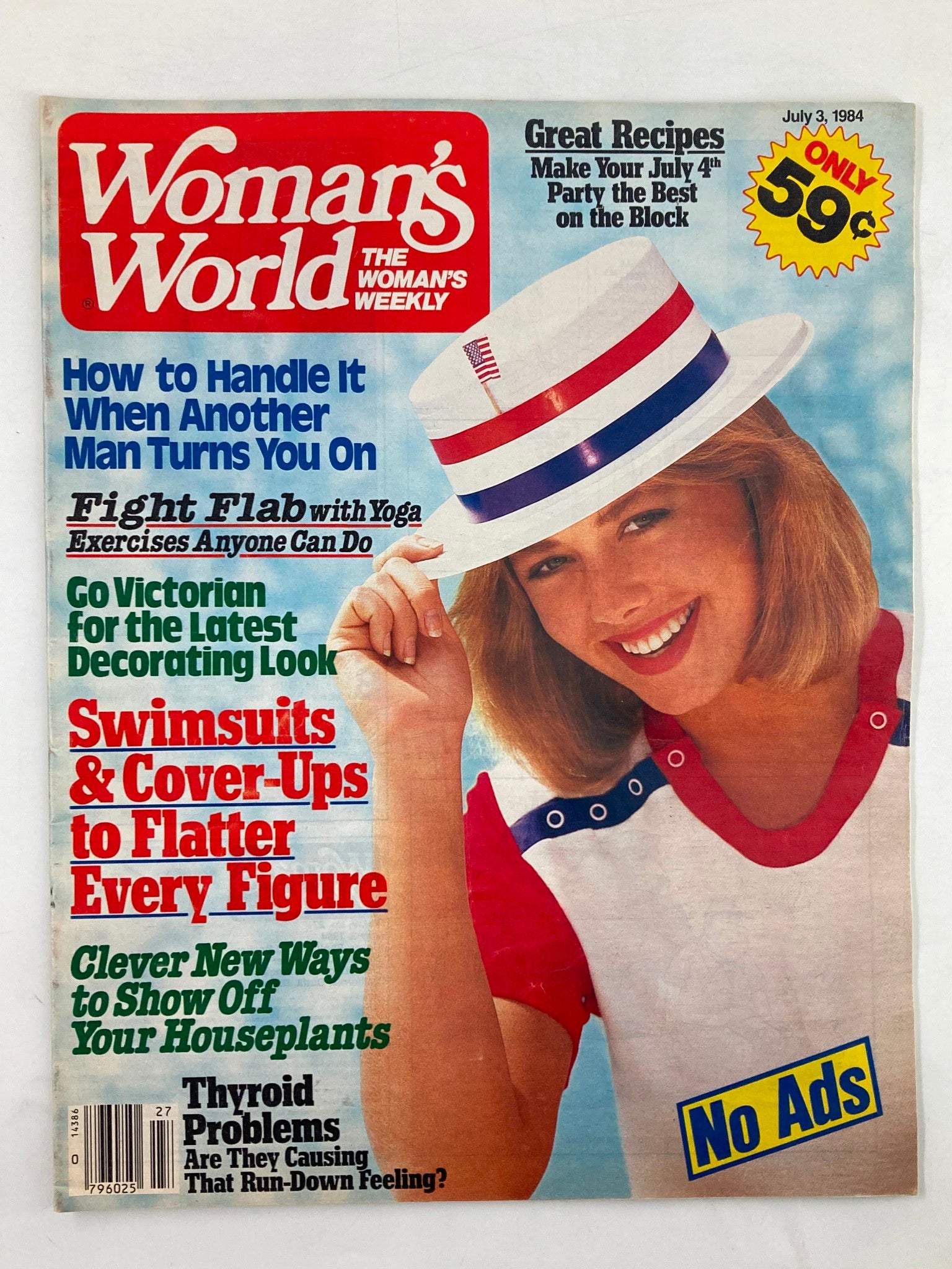 Woman's World Magazine July 3 1984 Thyroid Problems Run-Down Feeling No Label