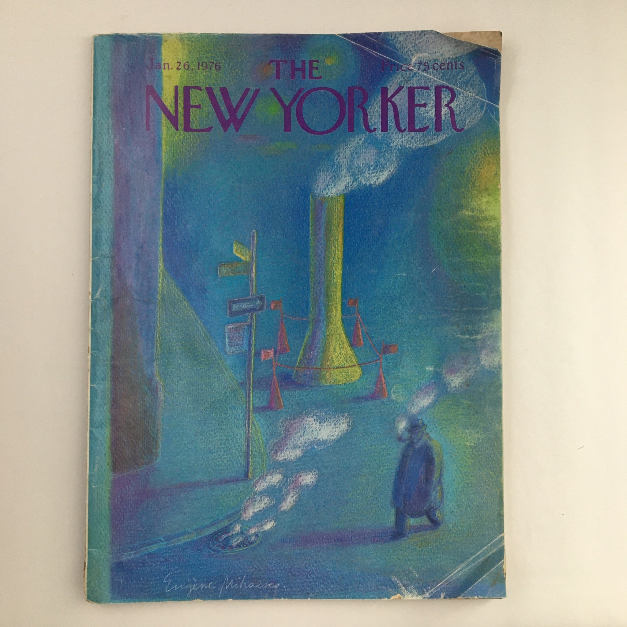 The New Yorker Magazine January 26 1976 Street Lights by Eugene Mihaesco