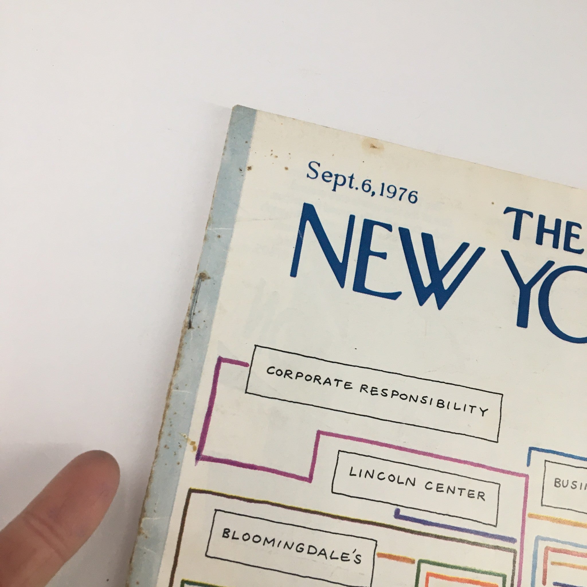 The New Yorker Magazine September 6 1976 Flowcharts & a Man by James Stevenson