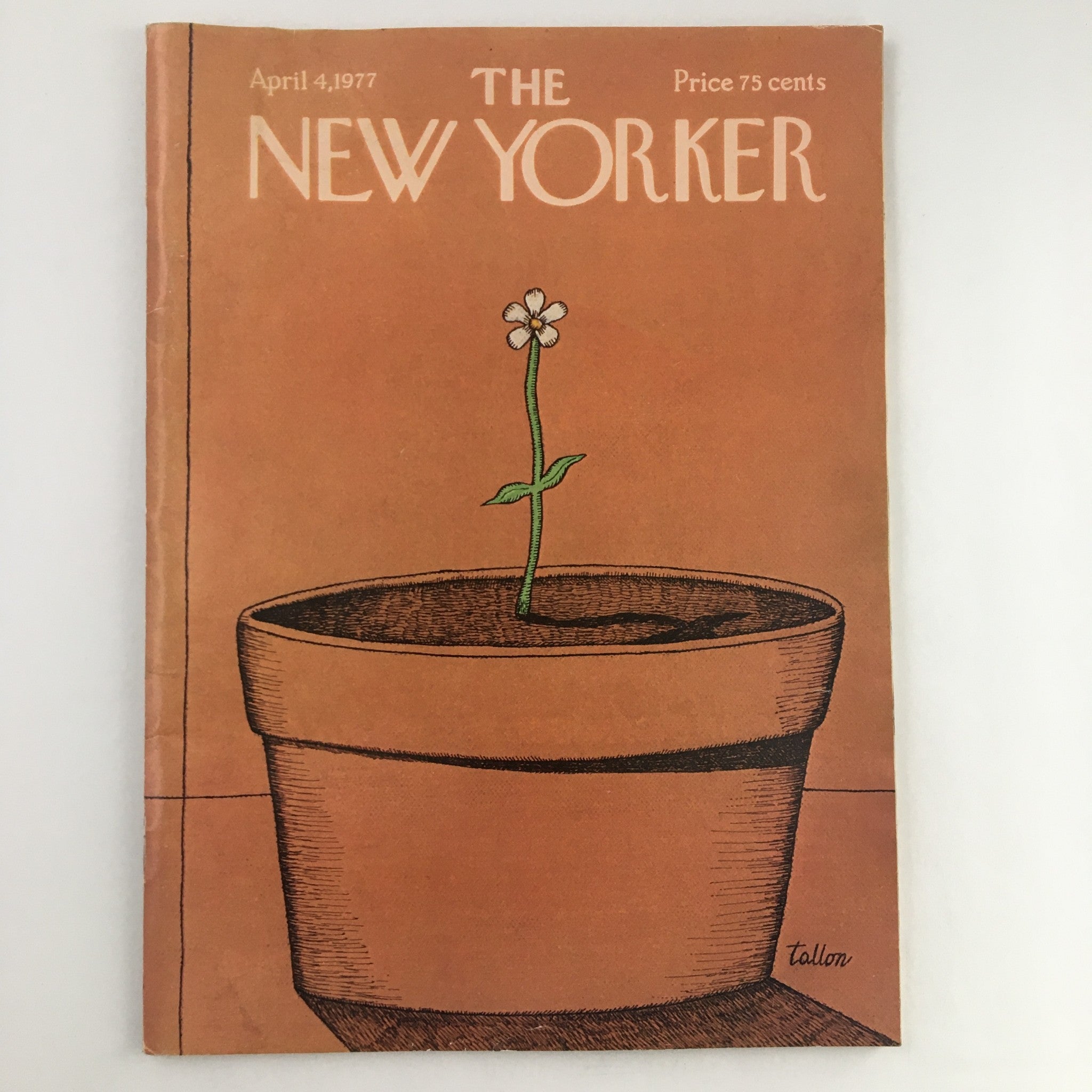 The New Yorker Magazine April 4 1977 Flower Pot by Robert Tallon No Label