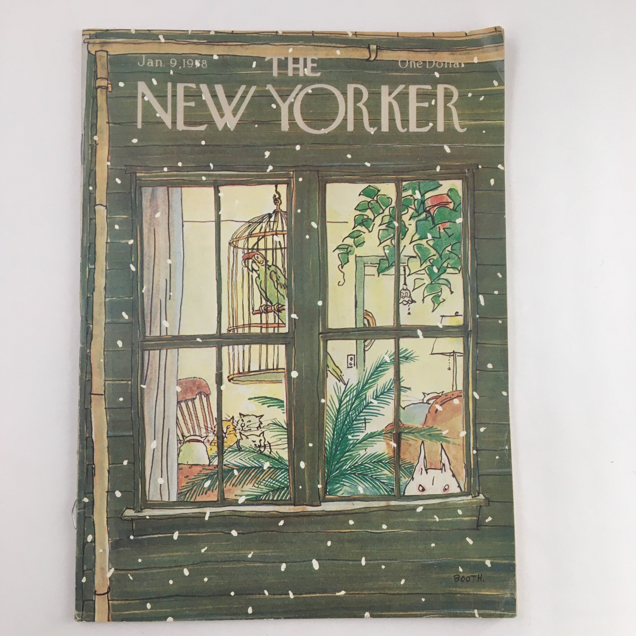 The New Yorker Magazine January 9 1978 Parrot on a Cage by George Booth No Label