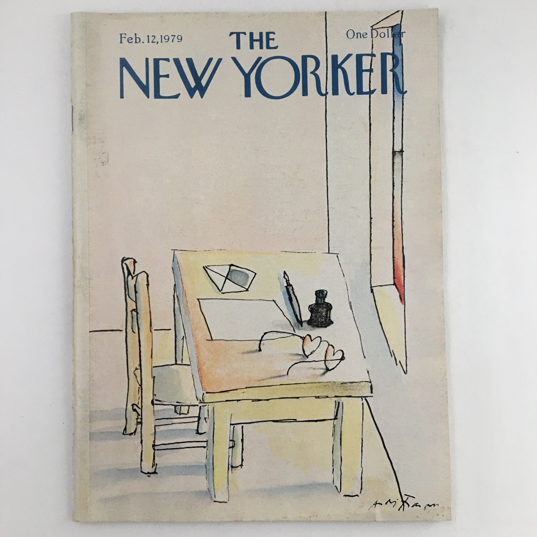 The New Yorker Magazine February 12 1979 Office Table by Andre Francois No Label