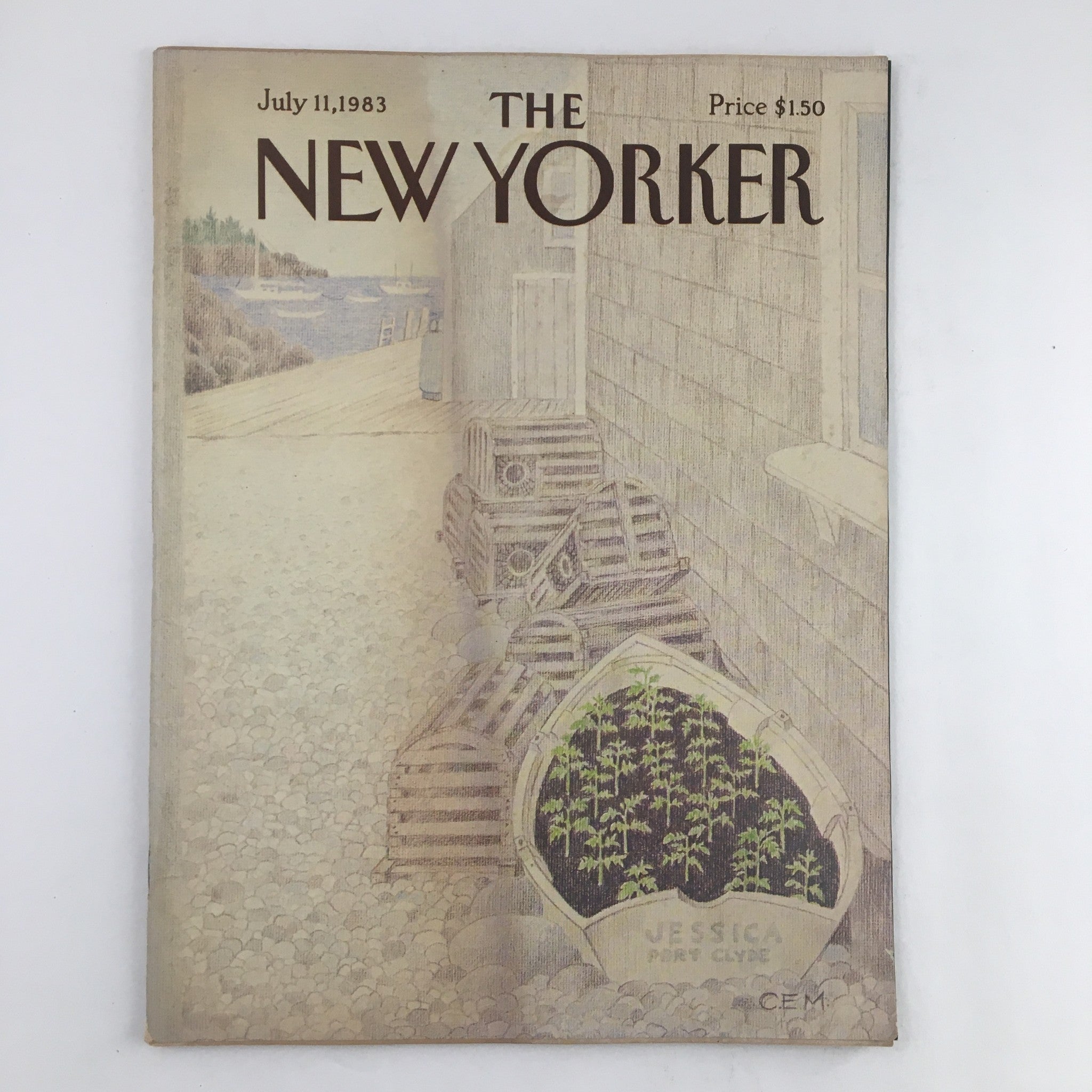 The New Yorker Magazine July 11 1983 Garden Pot by Charles E. Martin No Label