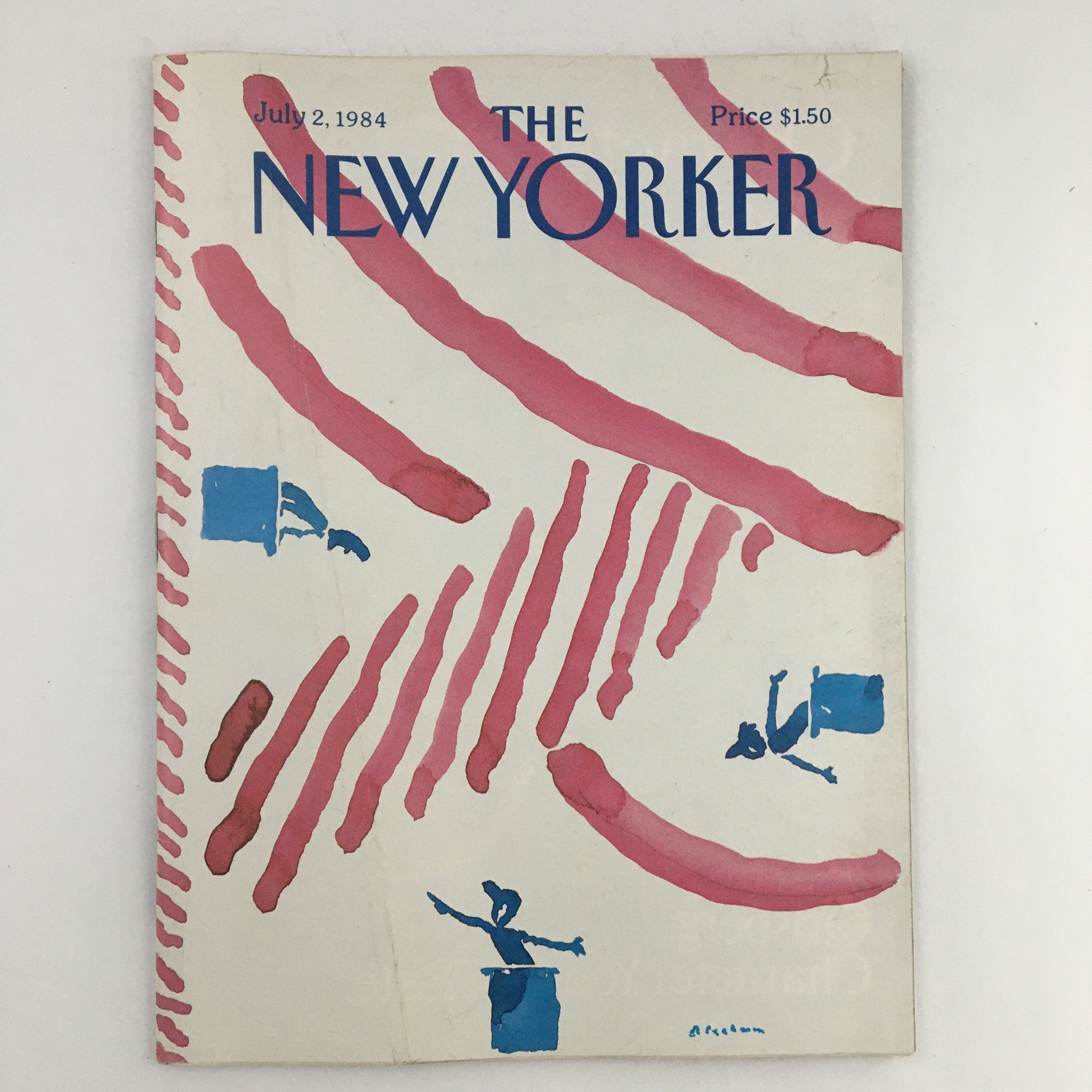 The New Yorker Magazine July 2 1984 Full Theme Cover by R.O. Blechman No Label