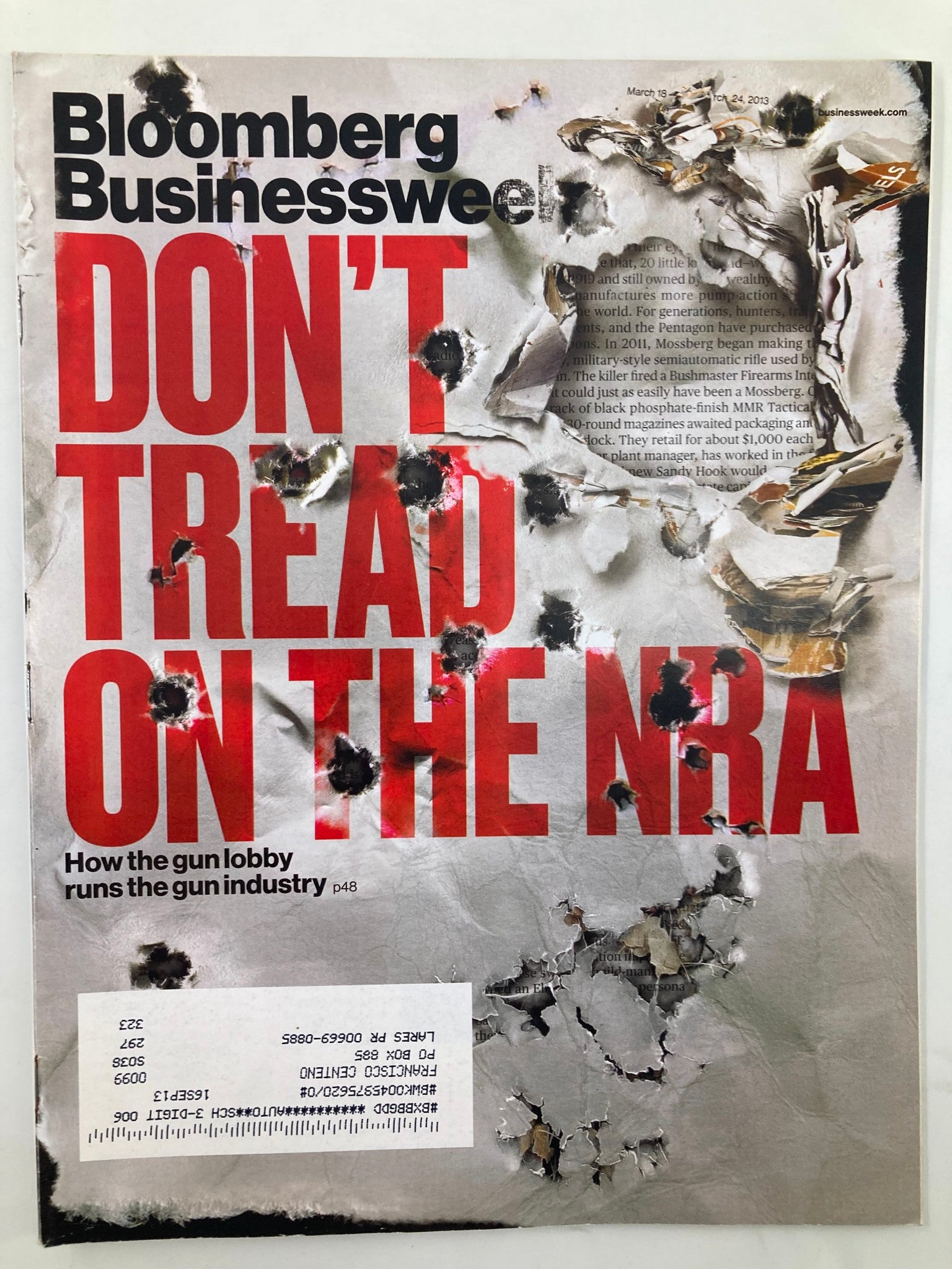 Bloomberg Businessweek Magazine March 18 2013 Don't Tread On The Era