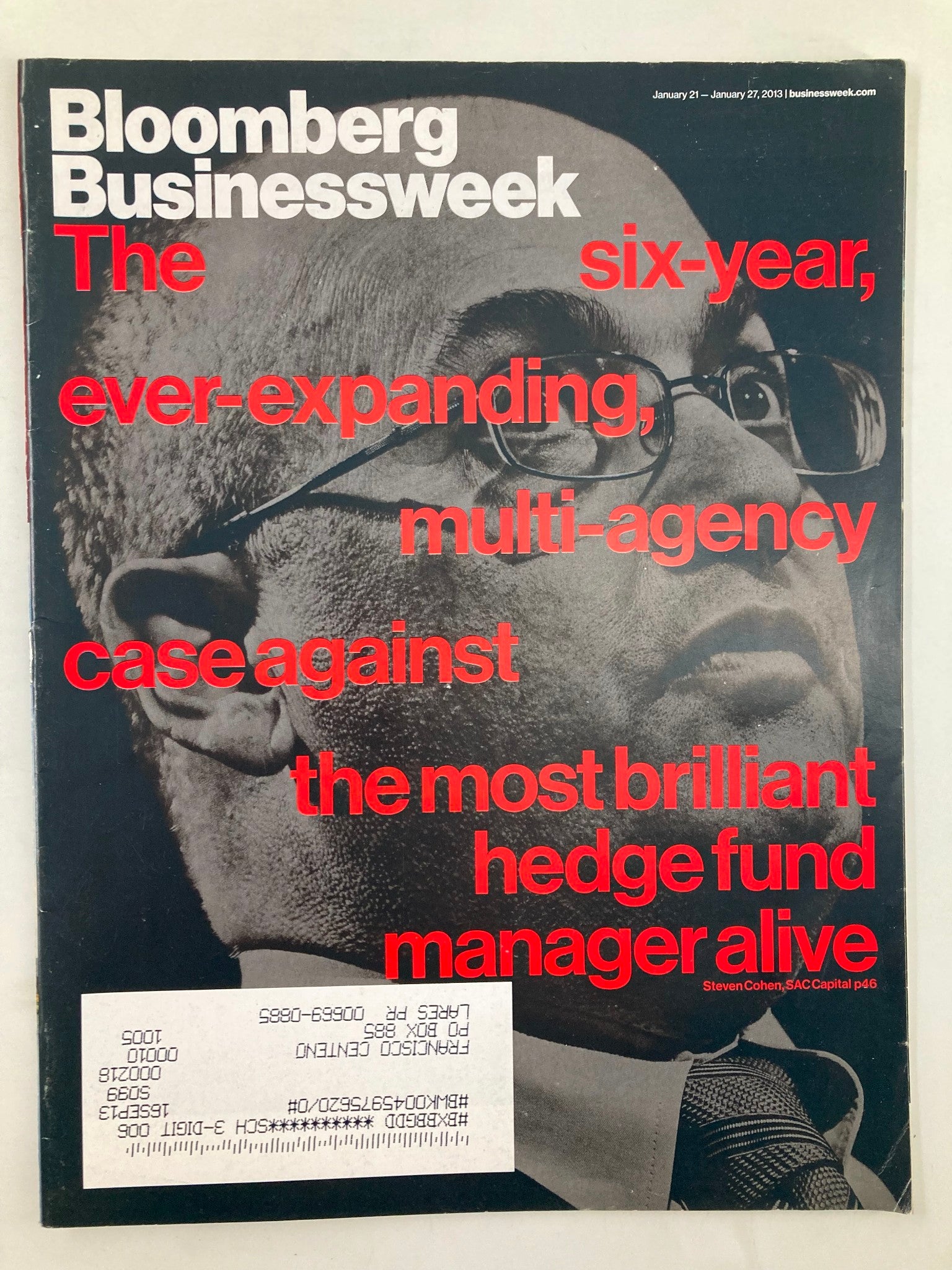 Bloomberg Businessweek Magazine January 21 2013 Steven Cohen SAC Capital