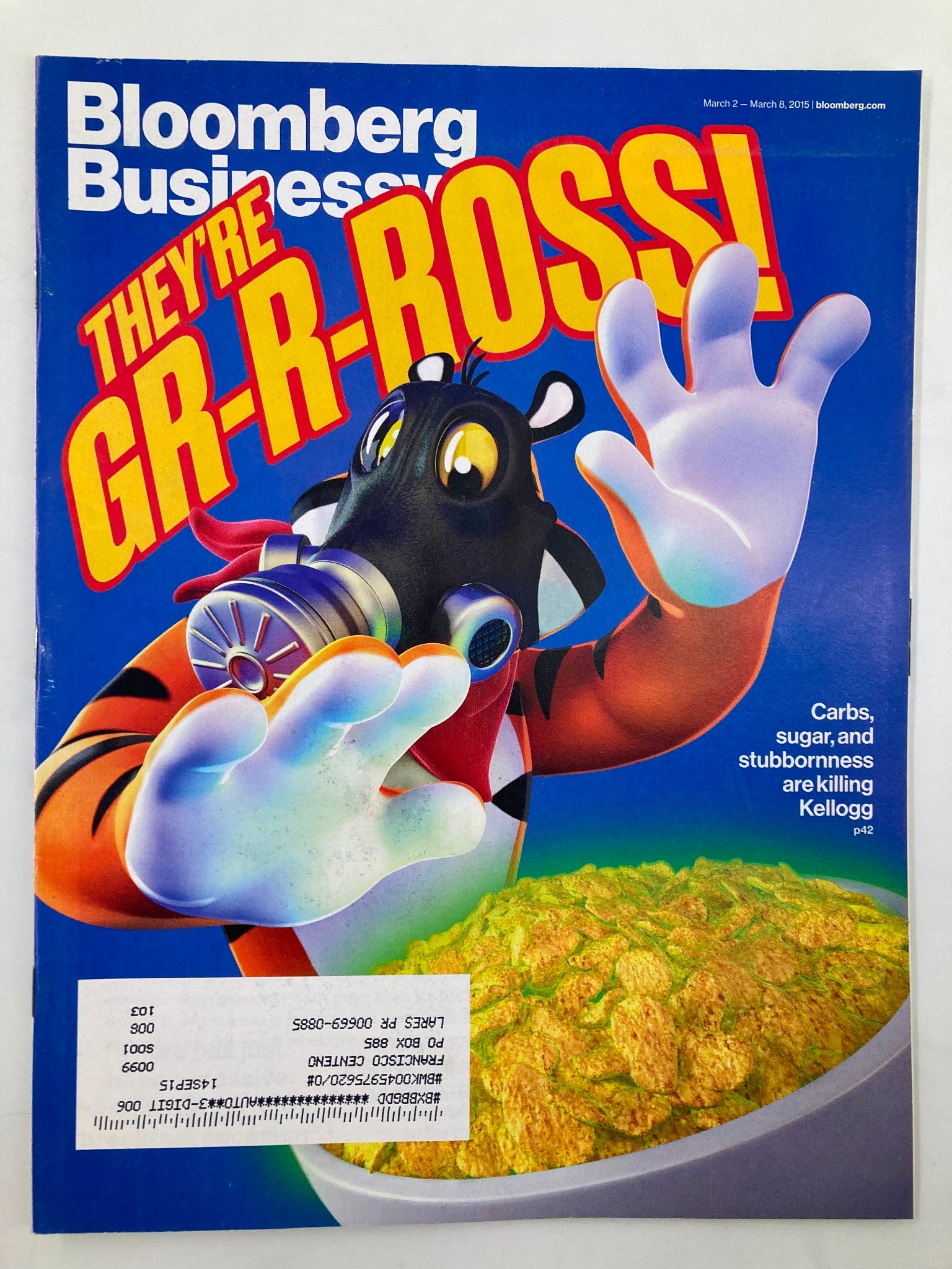 Bloomberg Businessweek Magazine March 2 2015 Stubbornness Are Killing Kellogg