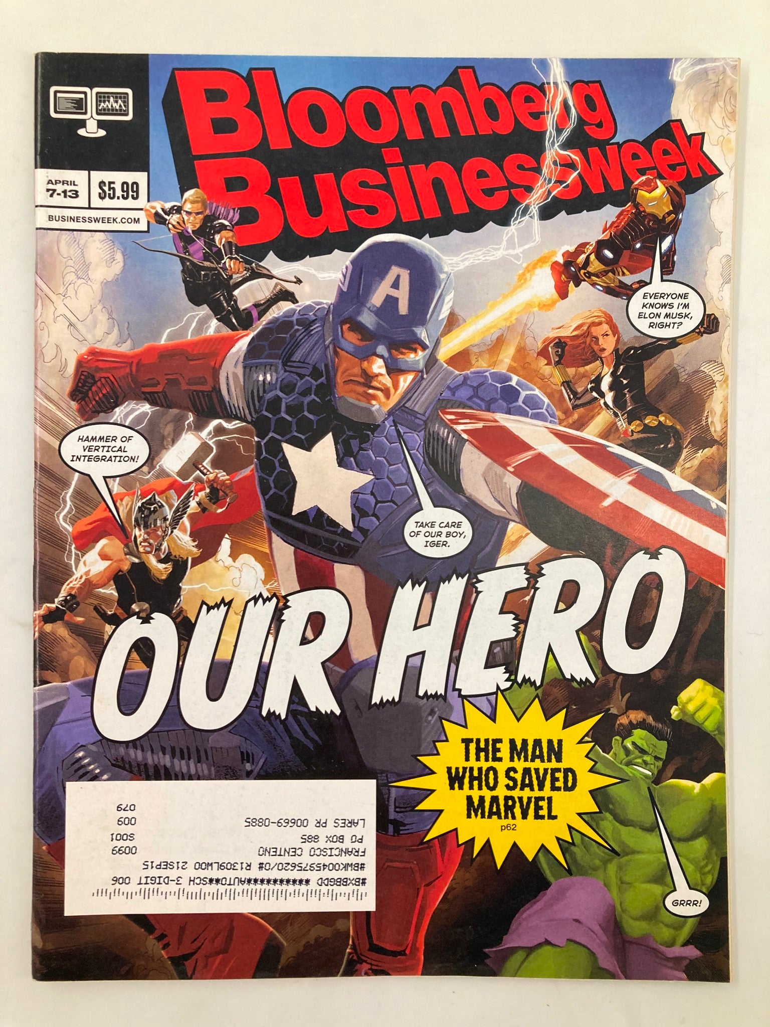 Bloomberg Businessweek Magazine April 7 2014 The Man Who Saved Marvel