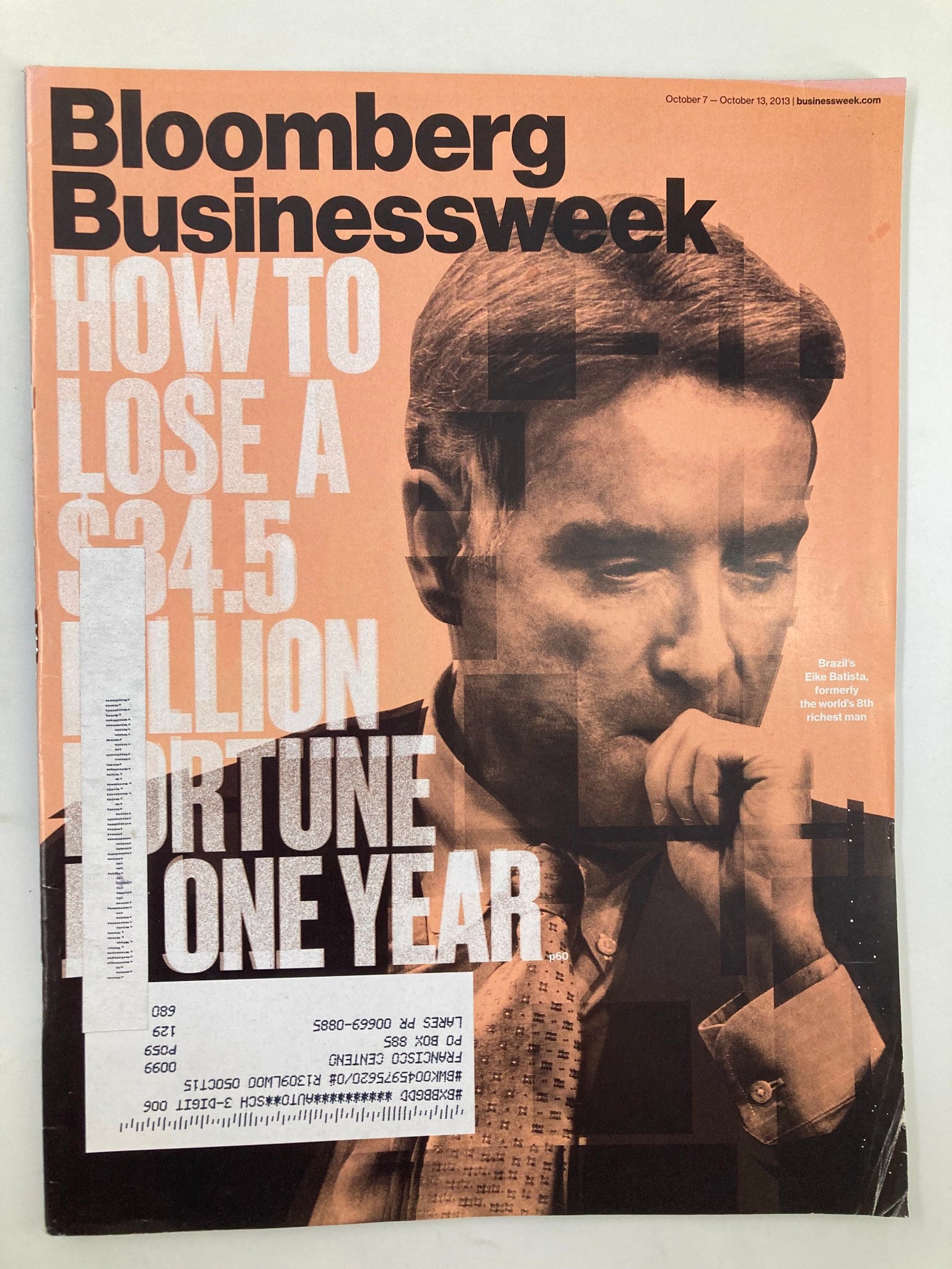 Bloomberg Businessweek Magazine October 7 2013 Eike Batista 8th Richest Man