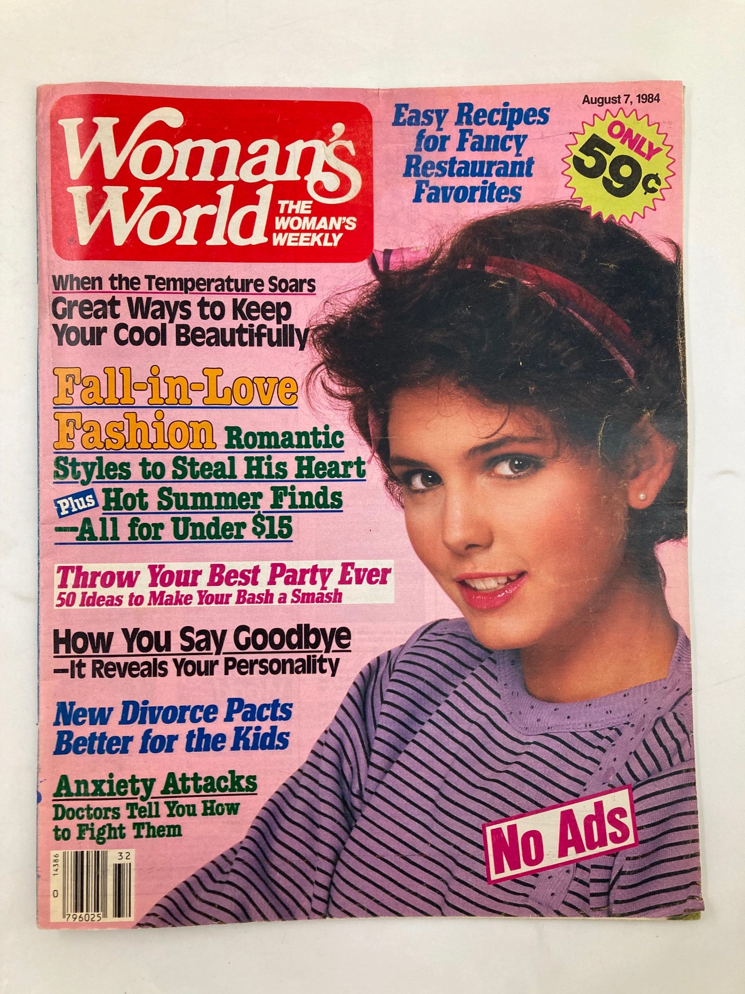 Woman's World Magazine August 7 1984 How You Say Goodbye No Label