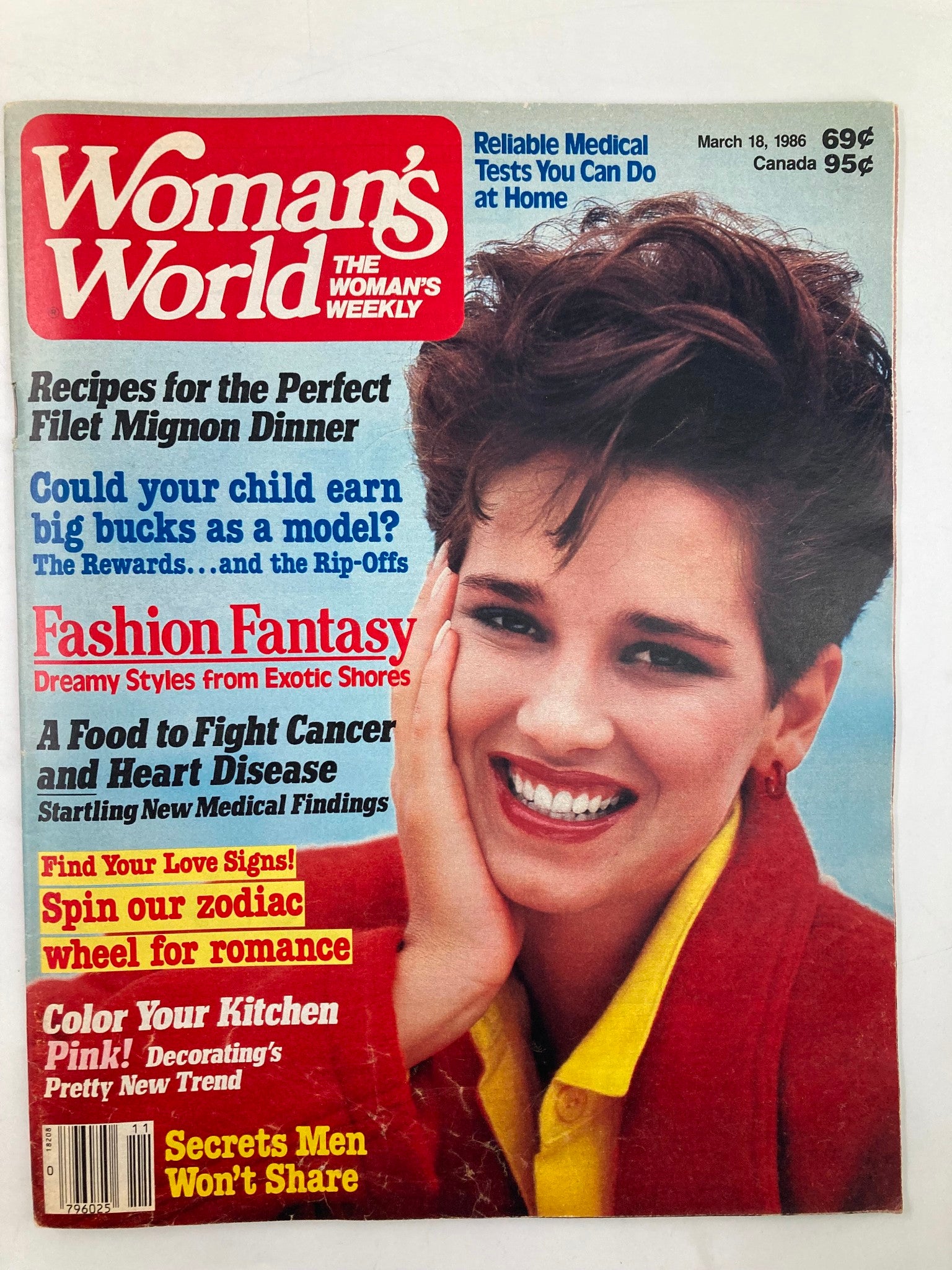 Woman's World Magazine March 18 1986 Zodiac Wheel for Romance No Label