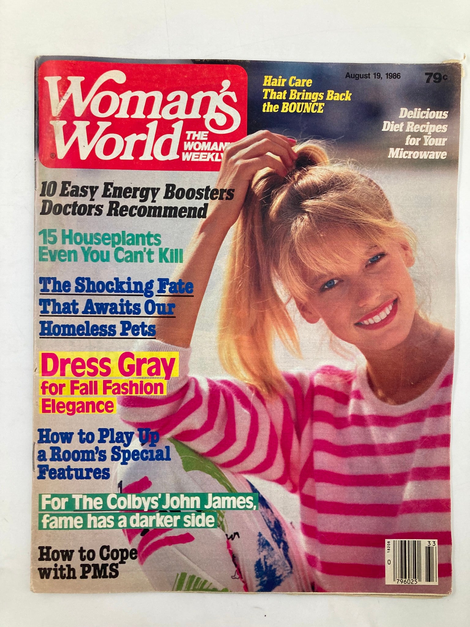 Woman's World Magazine August 19 1986 For The Colbys' John James No Label