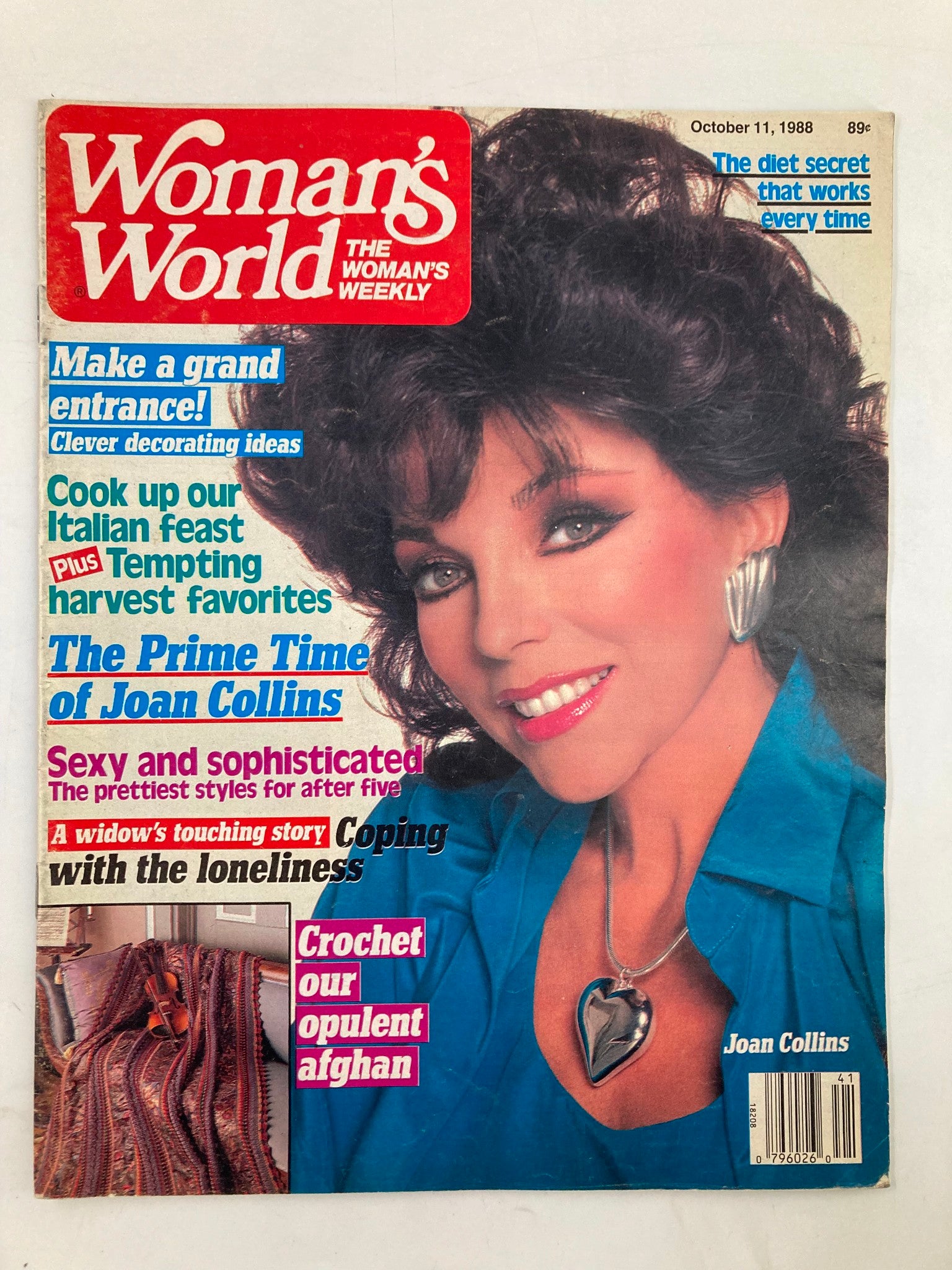 Woman's World Magazine October 11 1988 The Prime Time of Joan Collins No Label