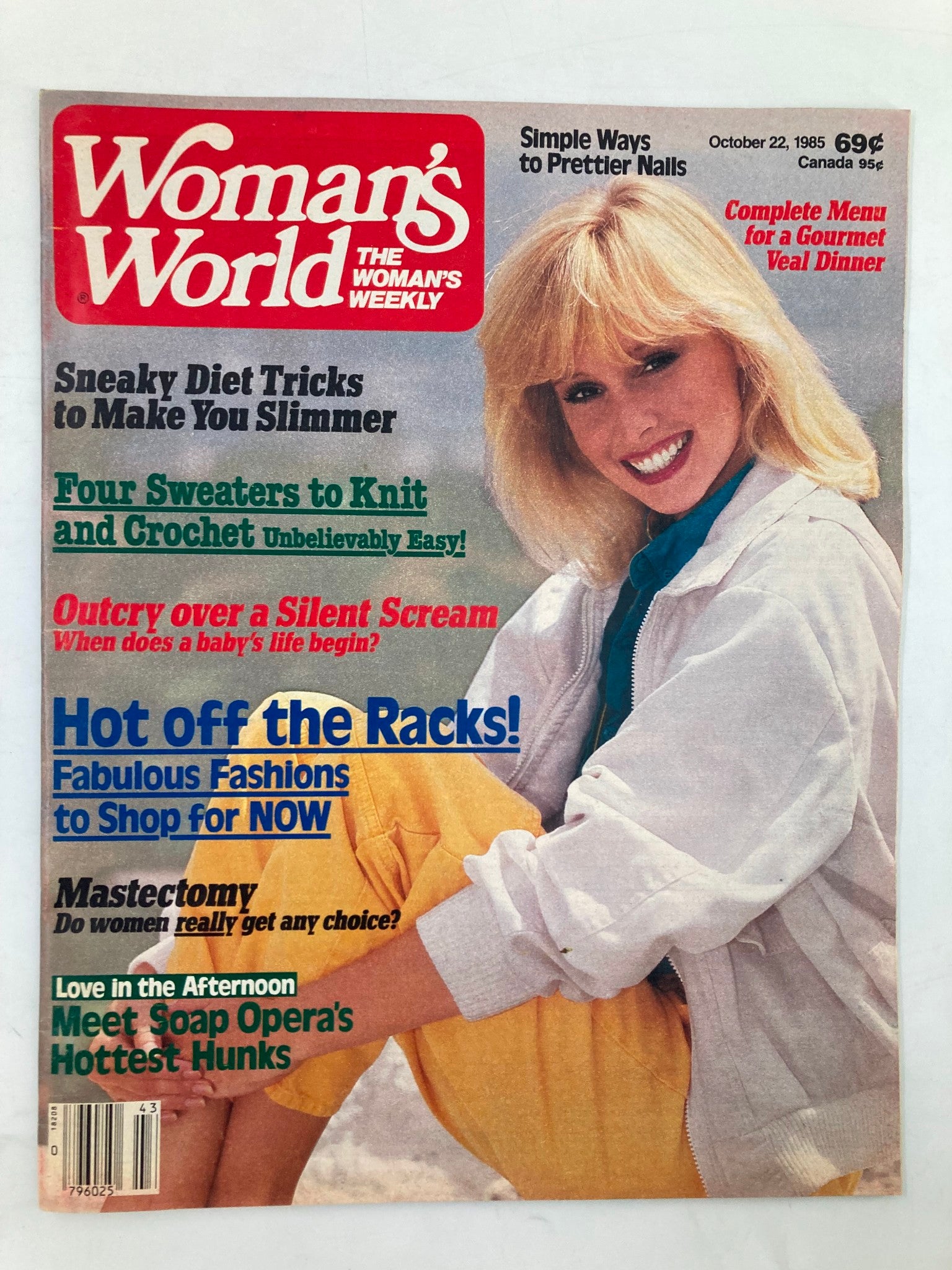 Woman's World Magazine October 22 1985 Meet Soap Opera's Hottest Hunks No Label