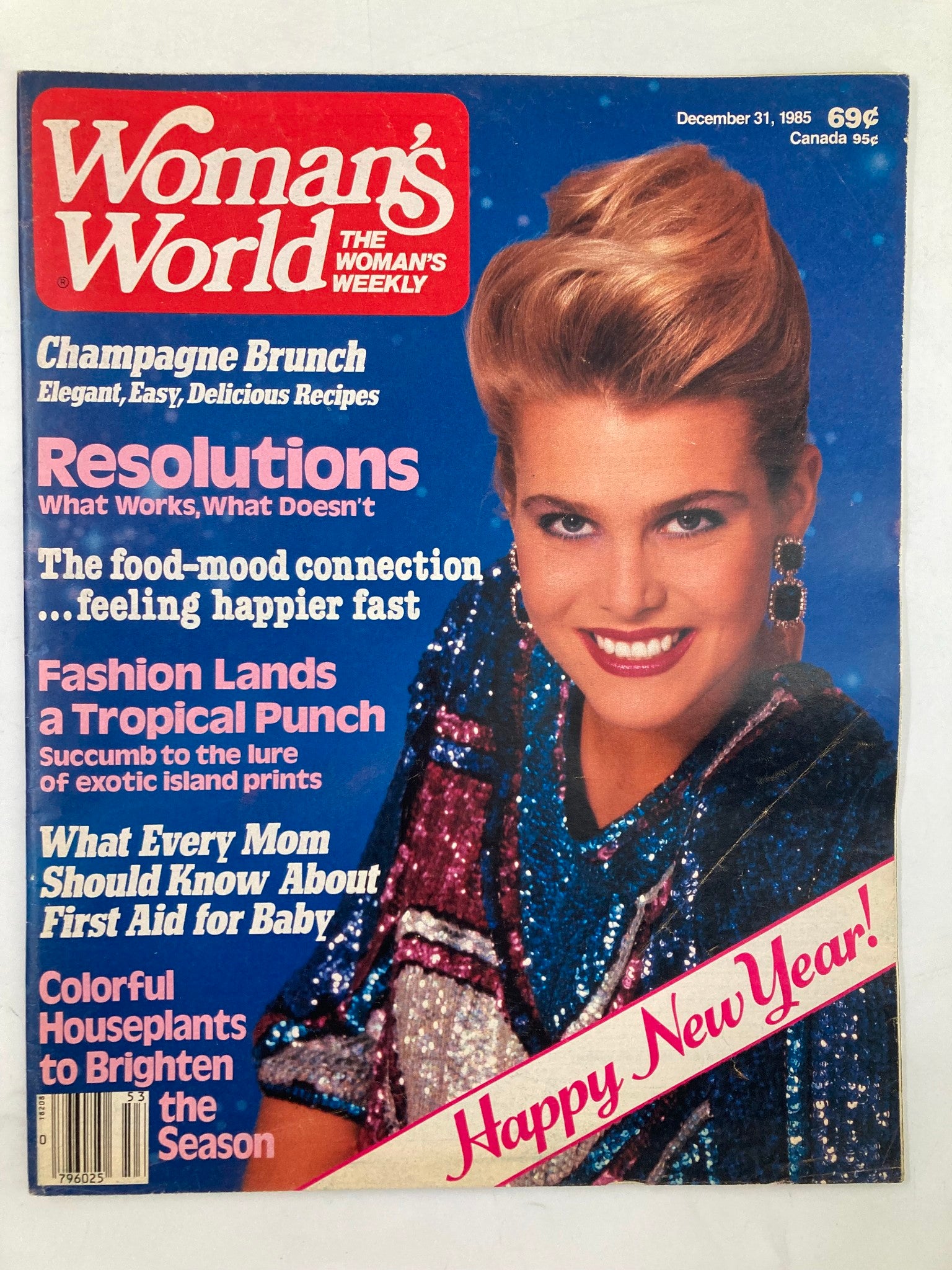 Woman's World Magazine December 31 1985 Johnny Cash Walks The Line No Label