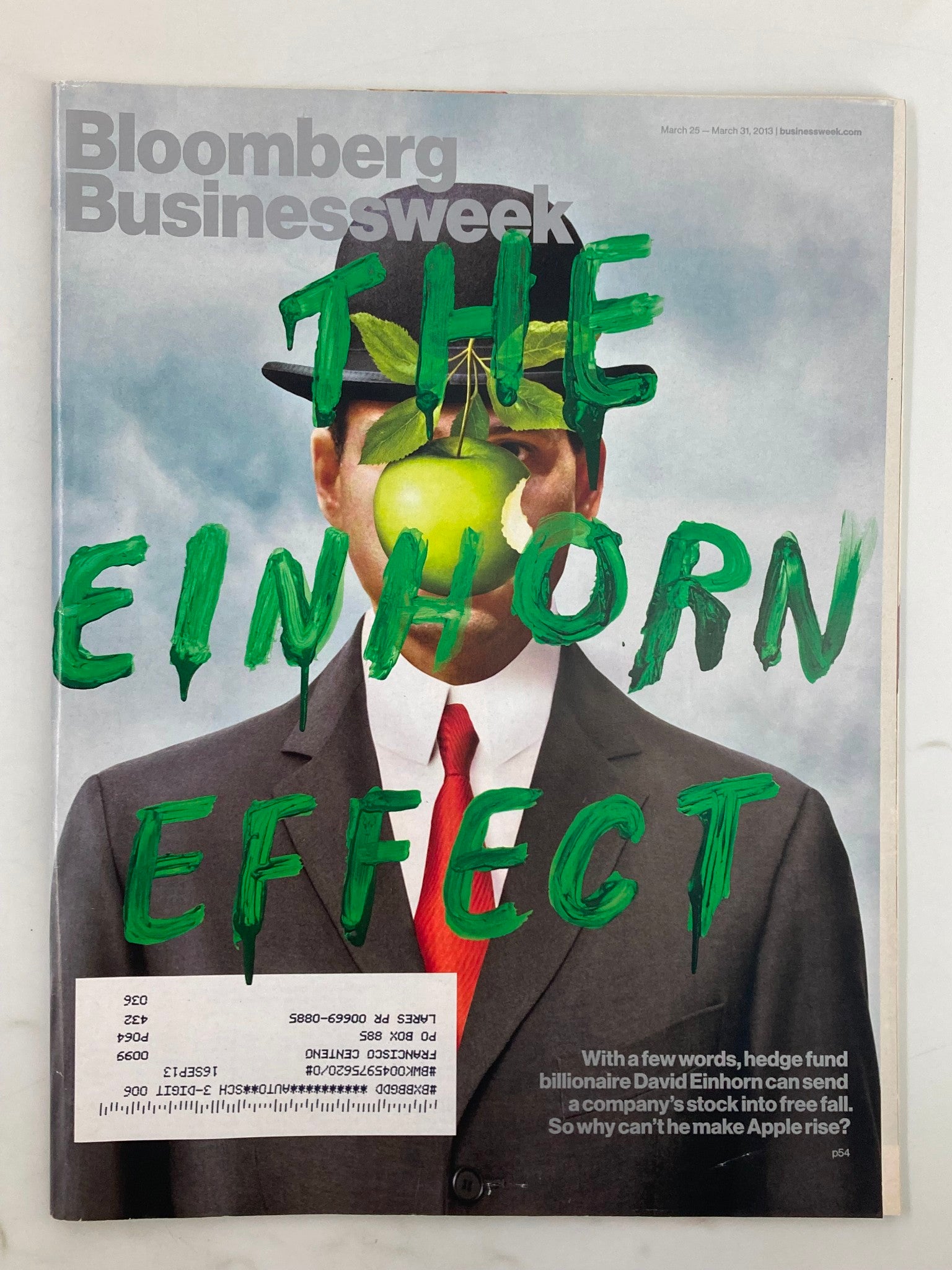 Bloomberg Businessweek Magazine March 25 2013 The David Einhorn Effect