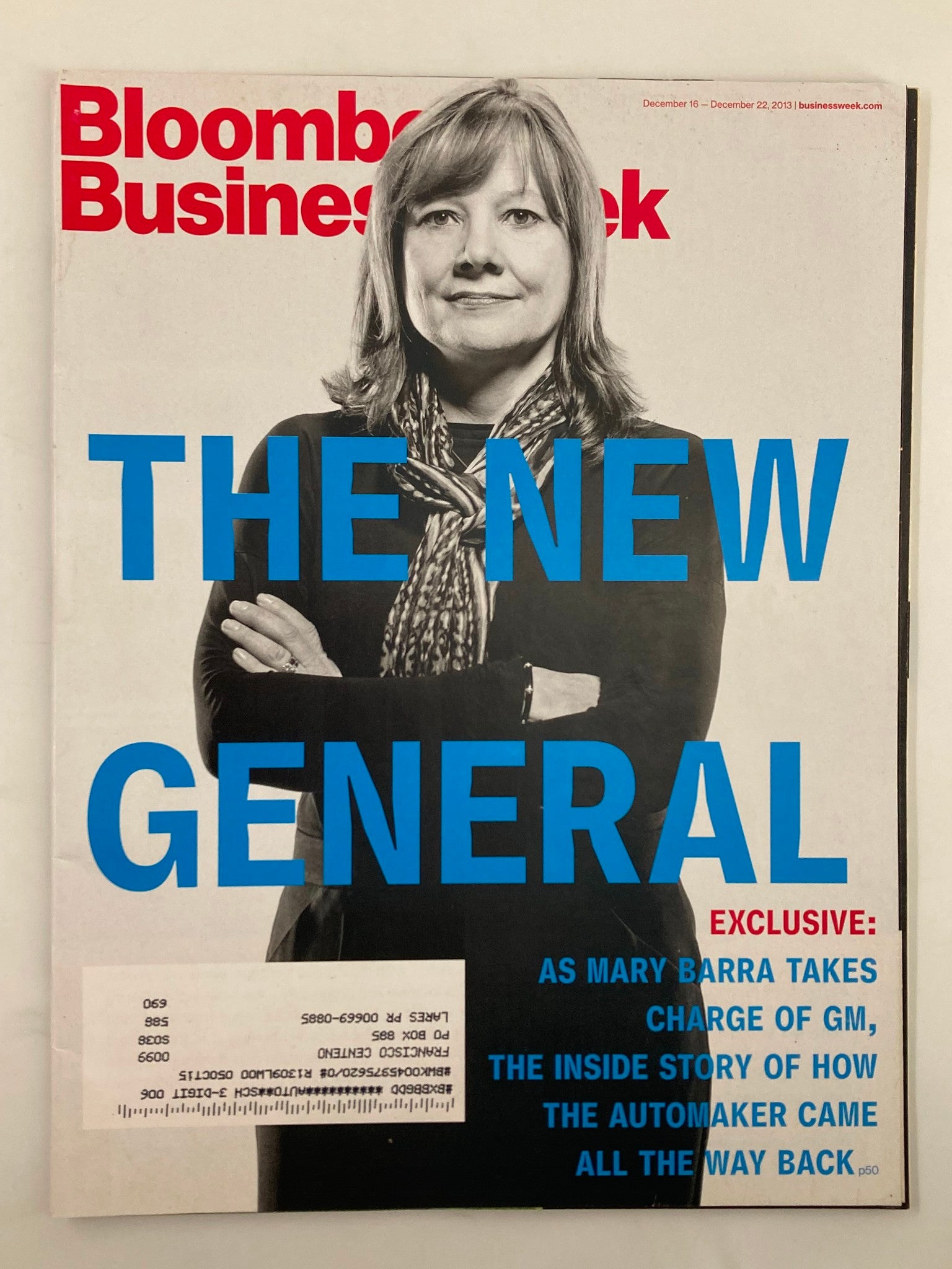 Bloomberg Businessweek Magazine December 26 2013 Mary Barra The New General