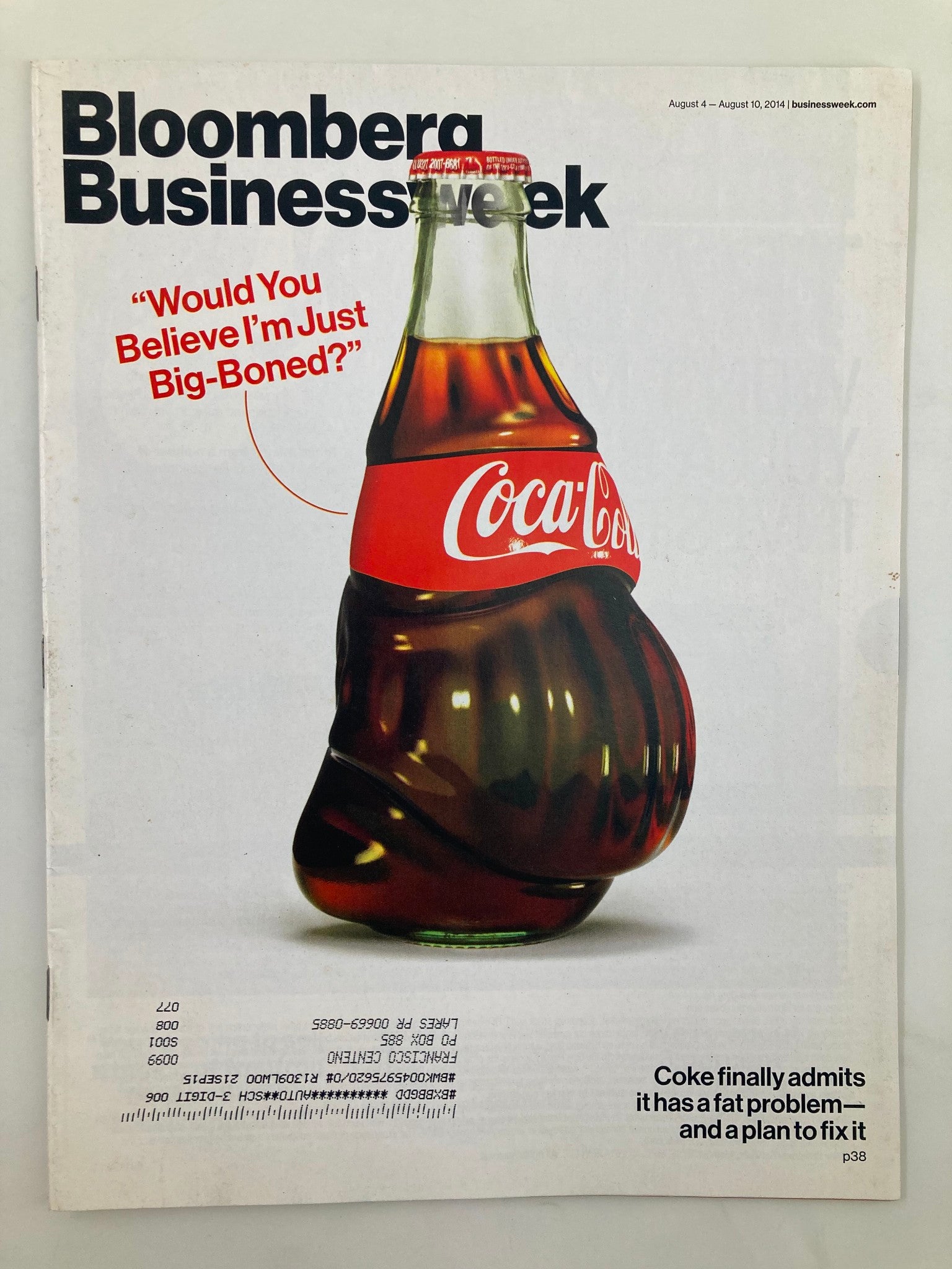 Bloomberg Businessweek Magazine August 4 2014 Coke Admits It Has Fat Problems