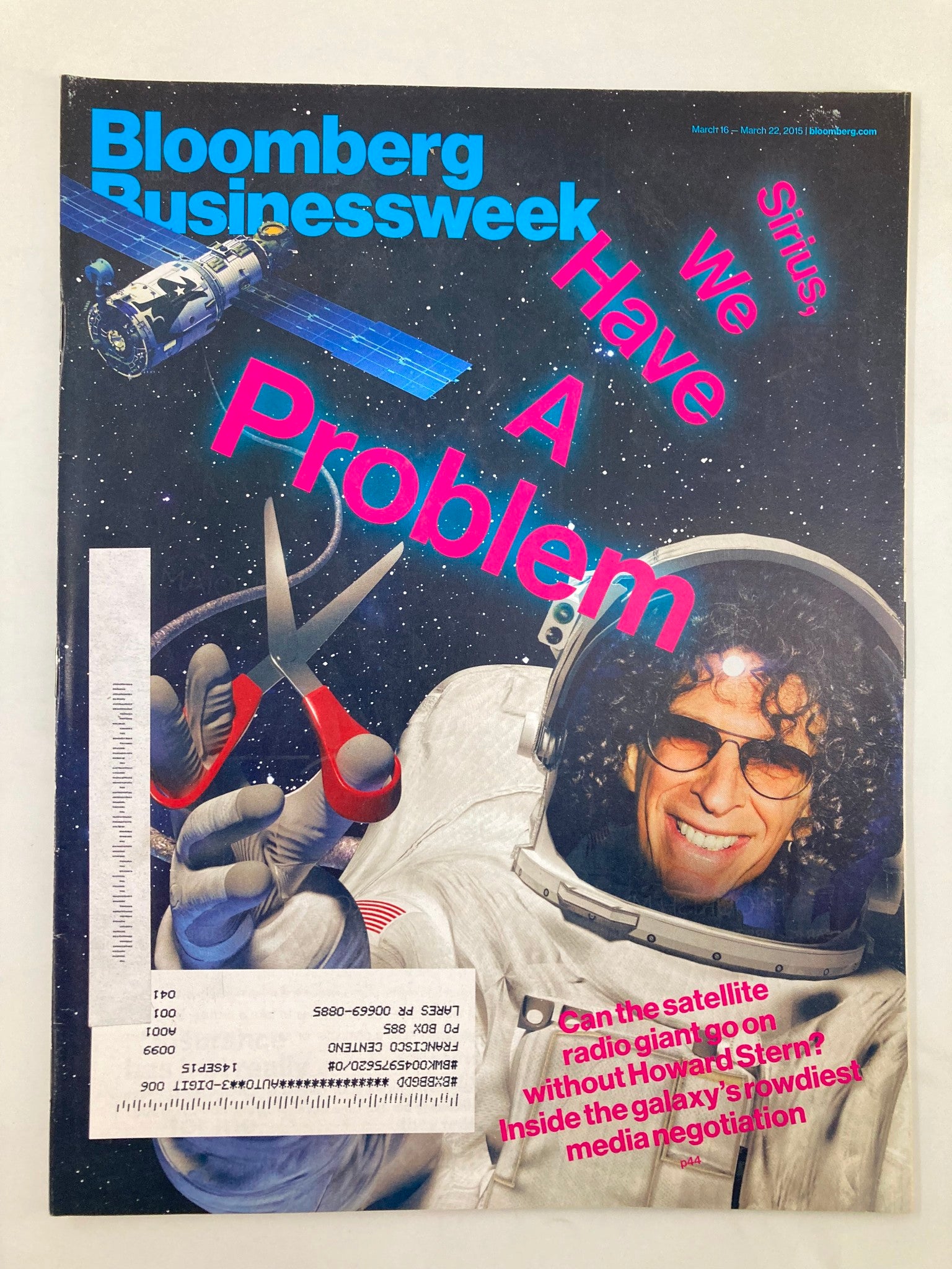 Bloomberg Businessweek Magazine March 16 2015 Howard Stern Sirius Have A Problem