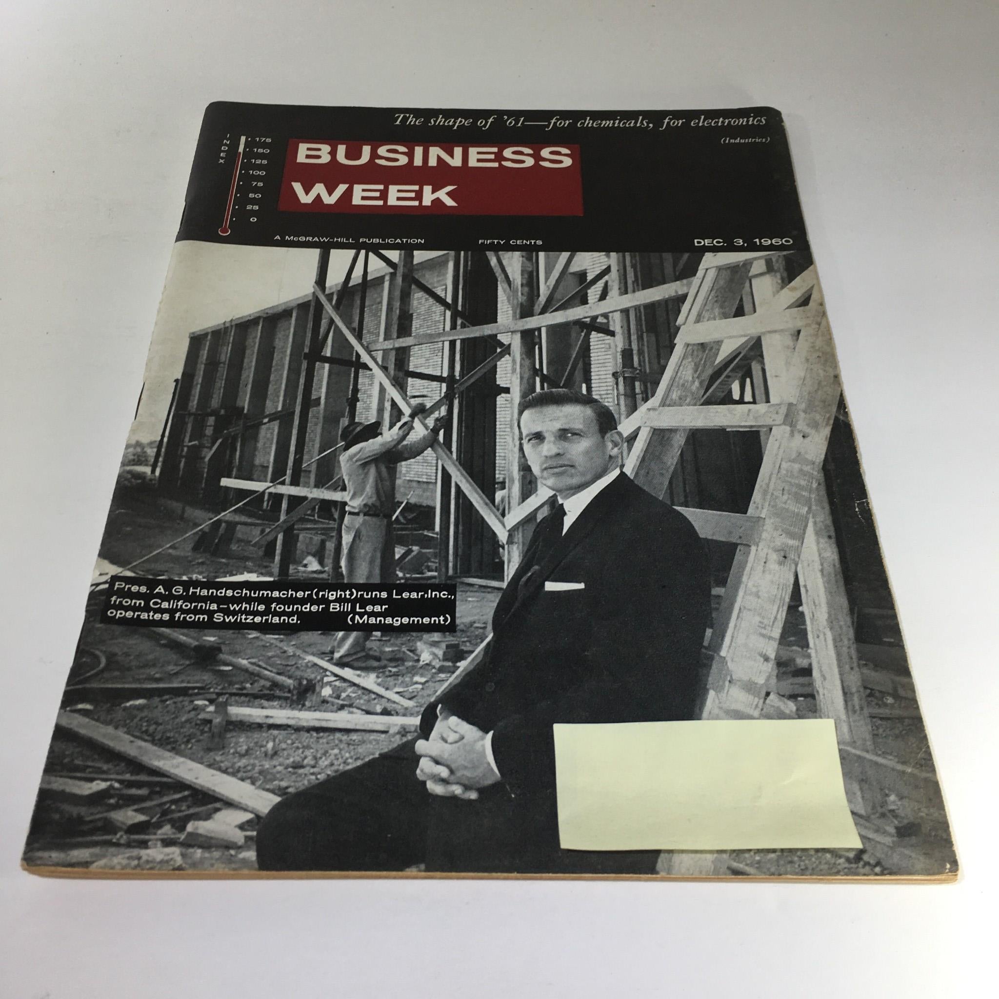 Business Week Magazine: Dec 3 1960 - Pres. A. G. Handschumacher Runs Lear Inc.