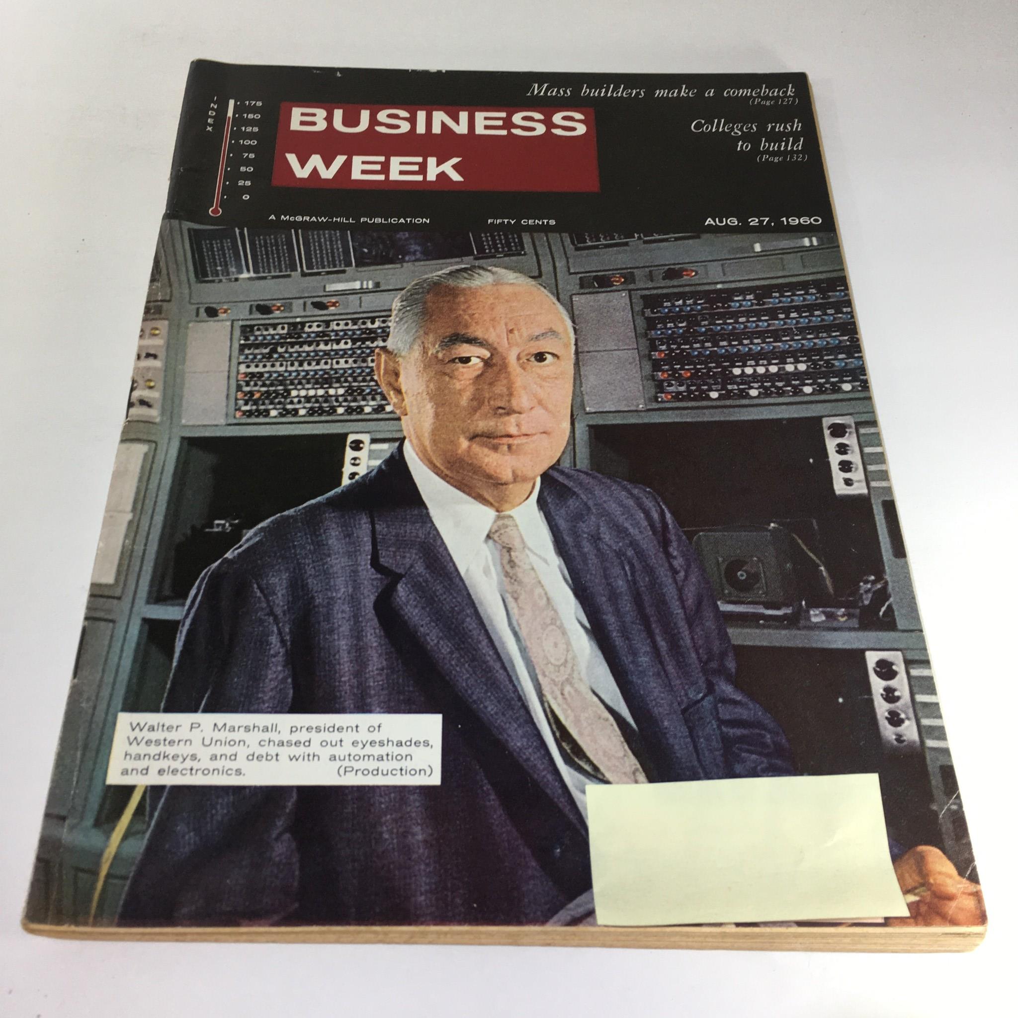 Business Week Magazine: August 27 1960 - Walter P. Marshall of Western Union