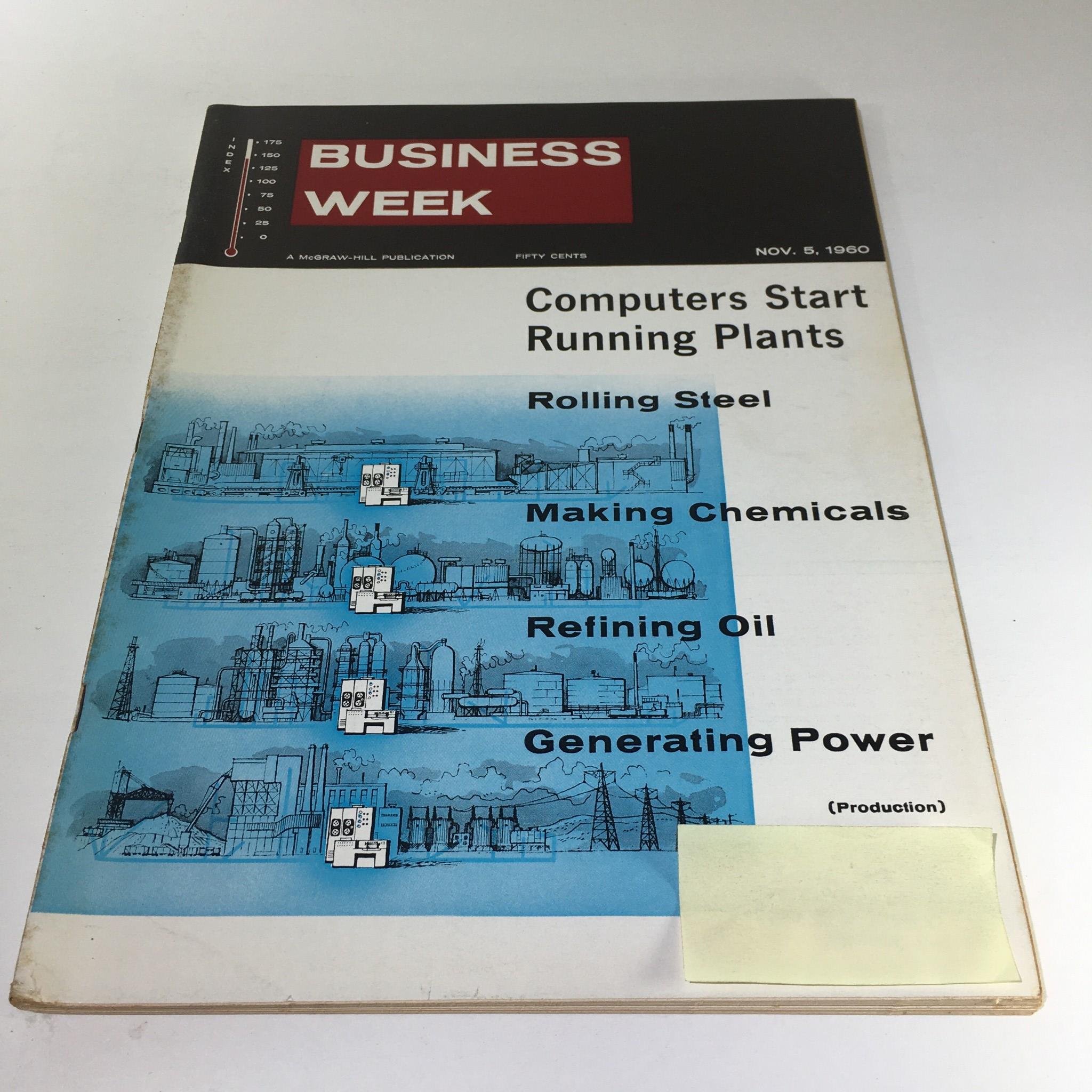 Business Week Magazine: November 5 1960 - Computers Start Running Plants