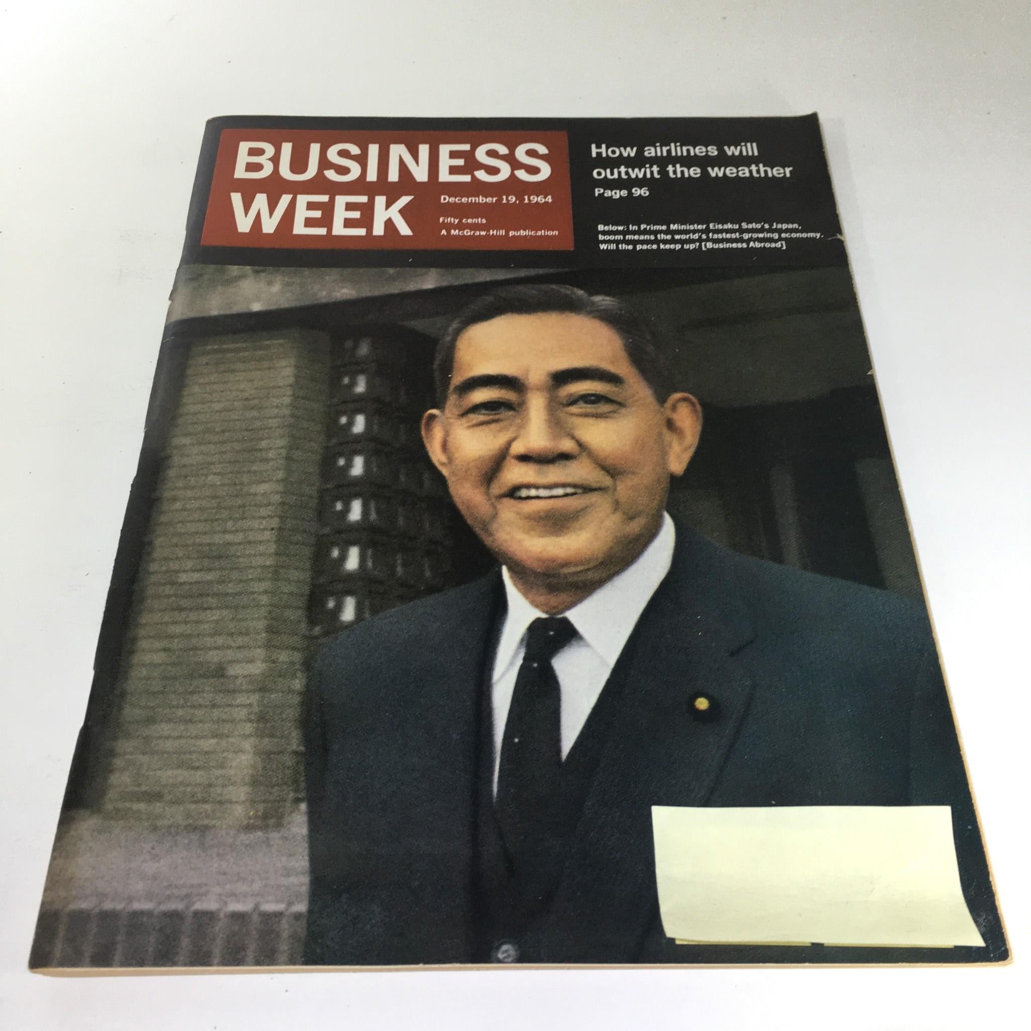 Business Week Magazine: December 19 1964 - Japan's Prime Minister Eisaku Sato