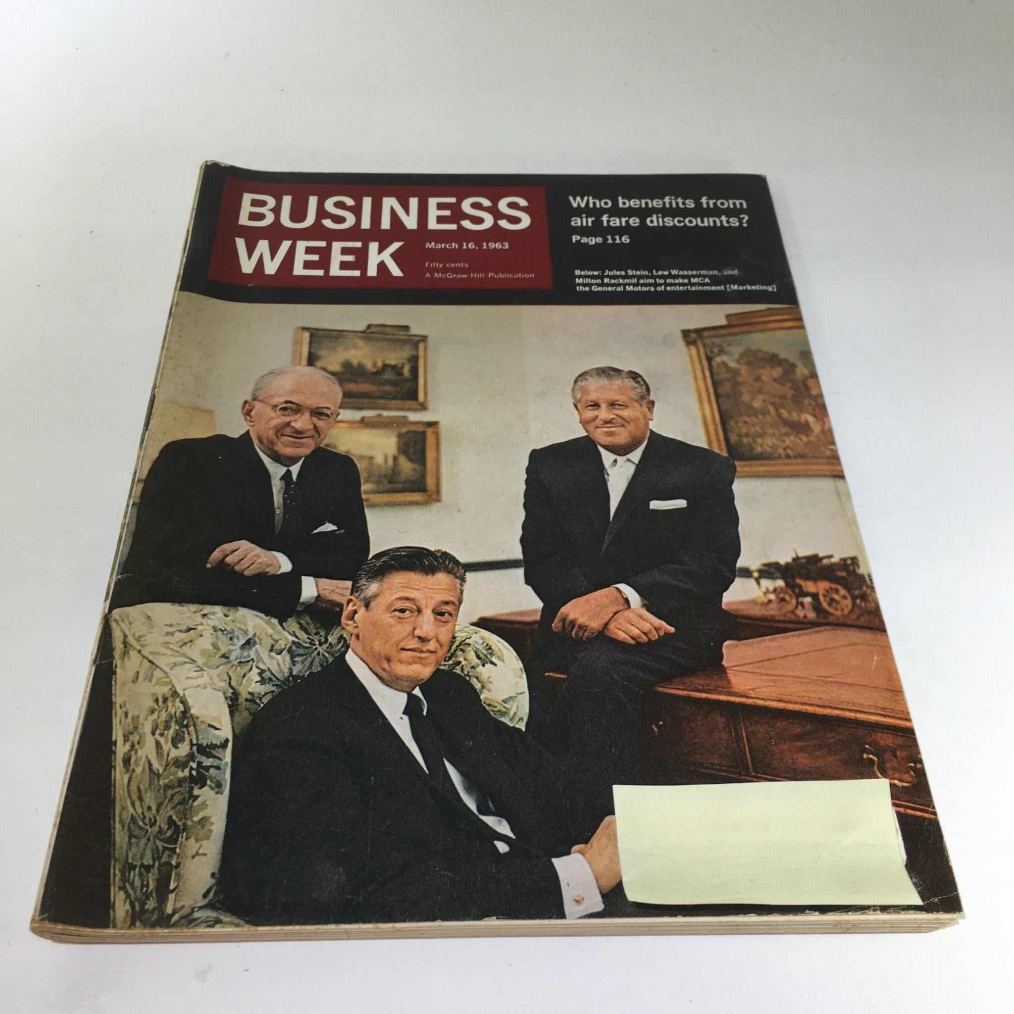 Business Week Magazine: March 16 1963 - Jules Stein, Lew Wasserman & Milton R.