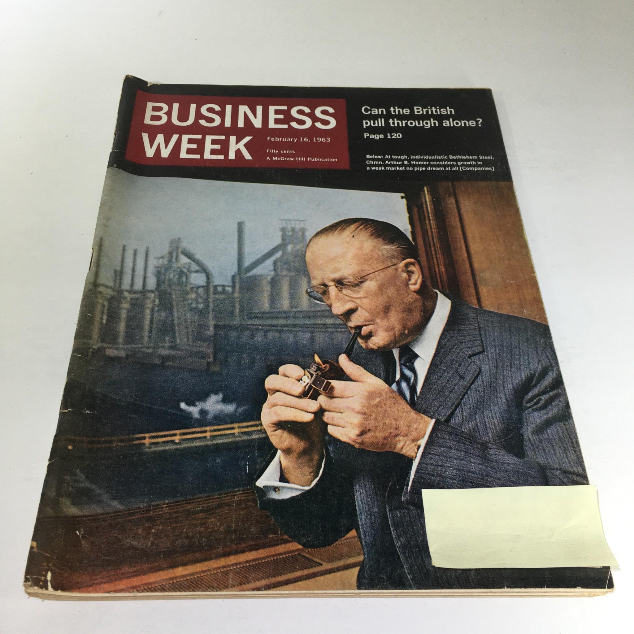 Business Week Magazine: Feb 16 1963 - Chairman Arthur B. Homer