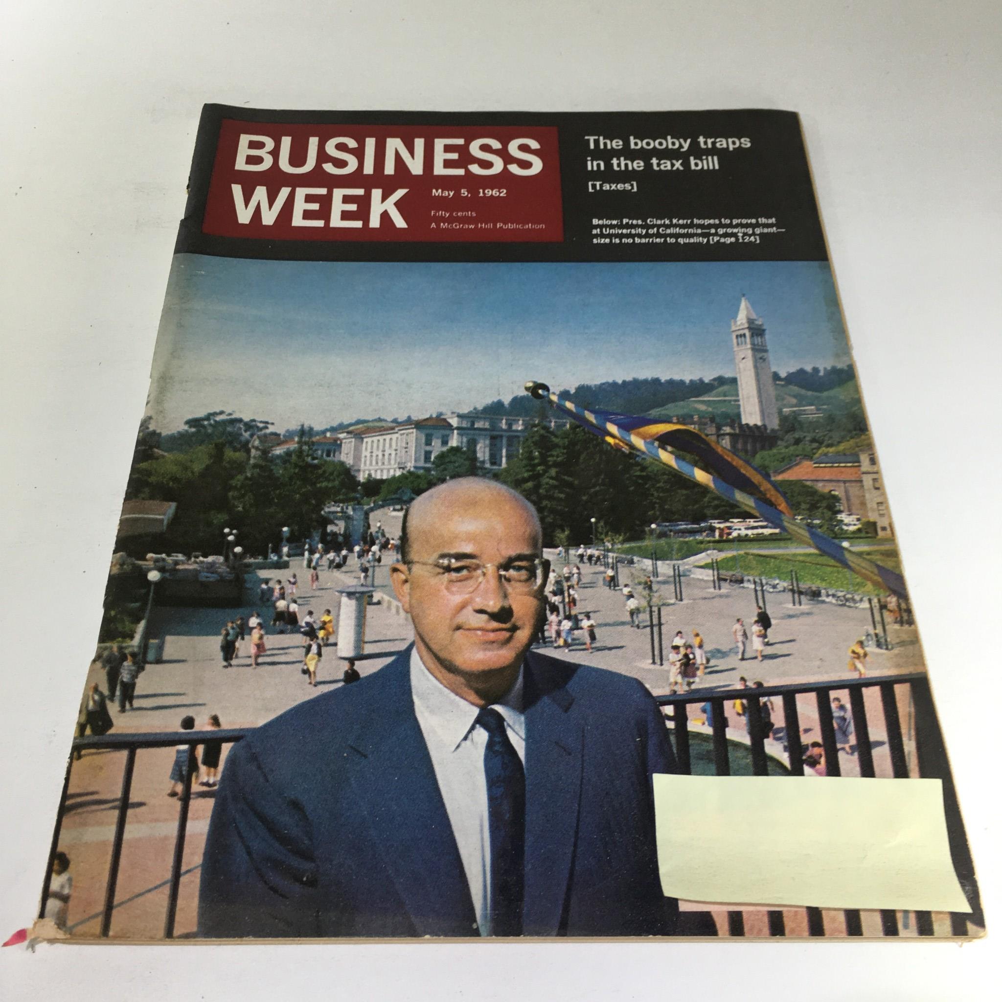 Business Week Magazine: May 5 1962 - President Clark Kerr on Cover