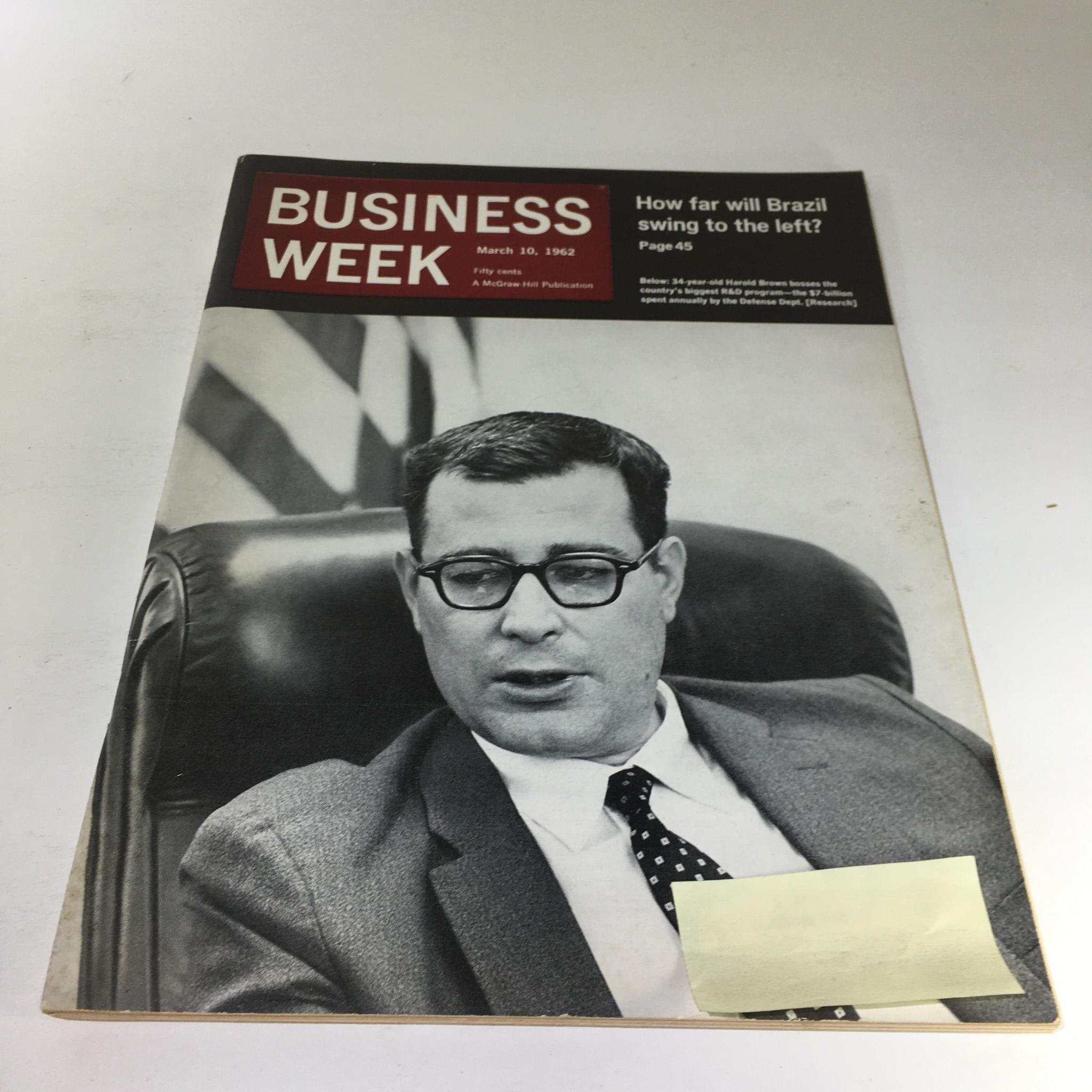 Business Week Magazine: March 10 1962 - Harold Brown: Biggest R&D Program