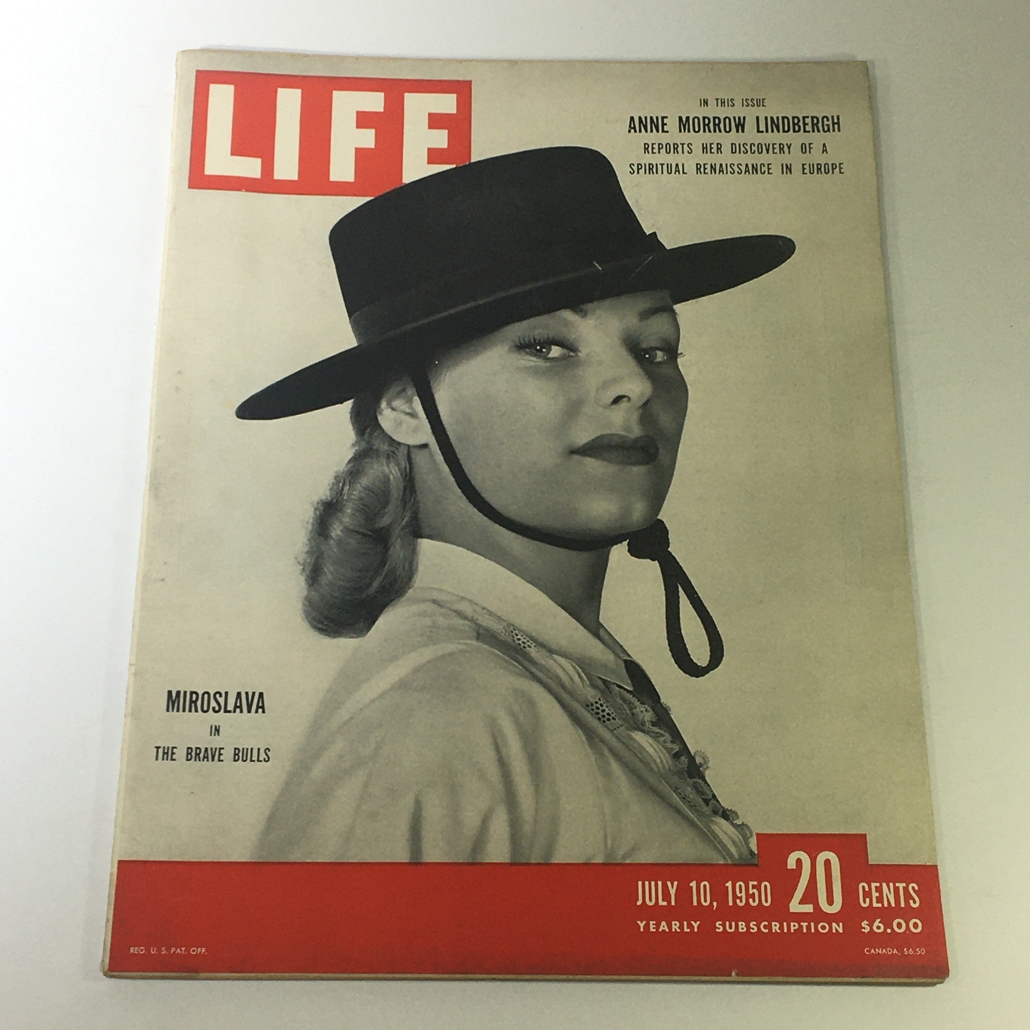 VTG Life Magazine July 10 1950 Actress Miroslava Stern Cover Feature, Newsstand