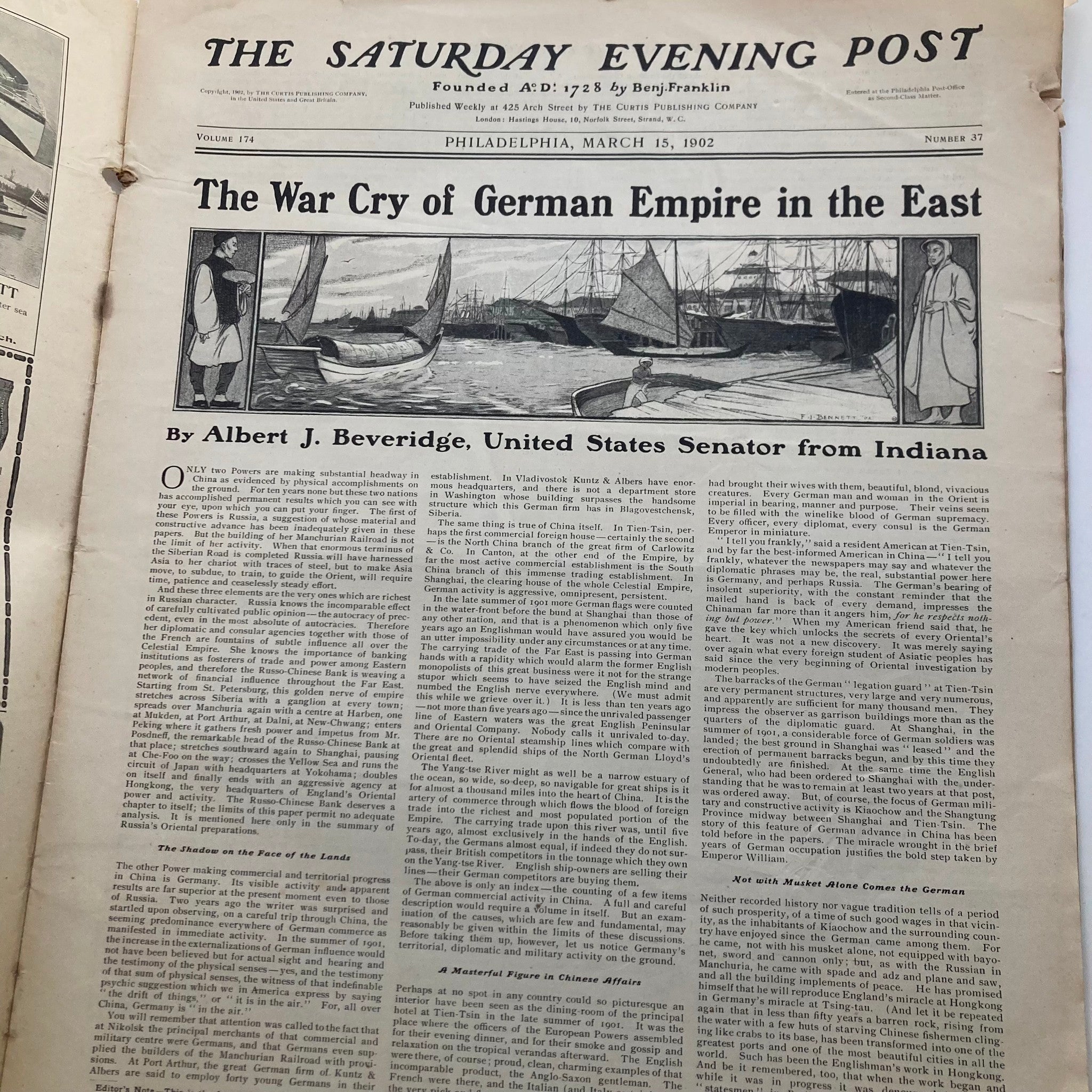 The Saturday Evening Post March 15 1902 The War City of German Empire in East