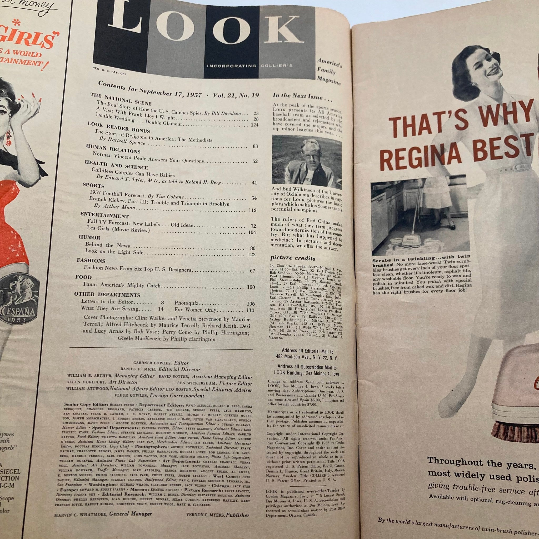 RES* Look Magazine September 17 1957 Methodist in America No Label