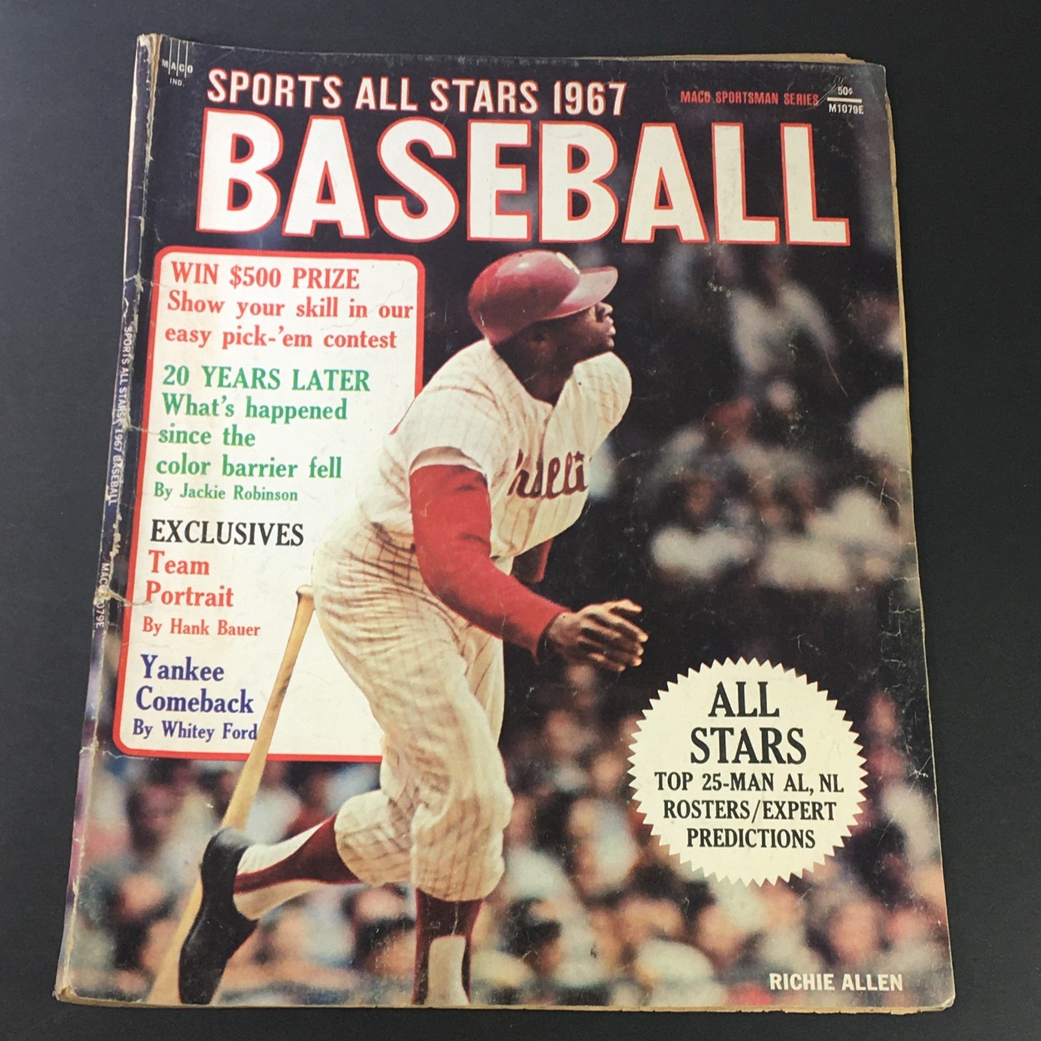 VTG Sports All Stars 1967 Baseball Magazine Richie Allen Cover, Newsstand