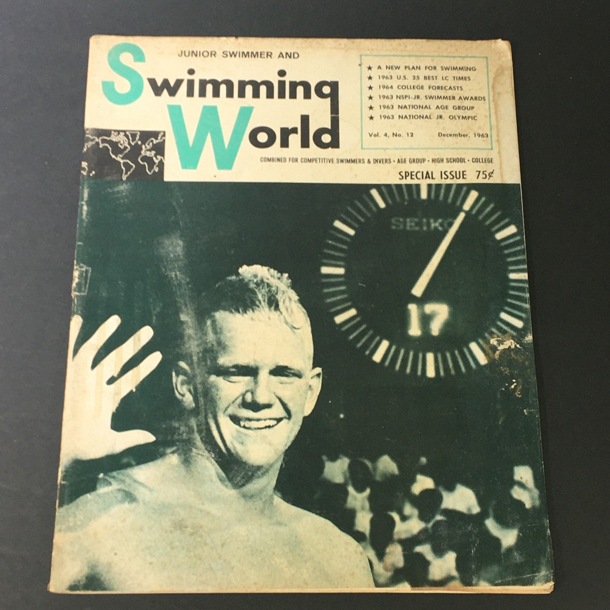 VTG Swimming World & Junior Swimmer December 1963 Vol 4 #12 Don Schollander