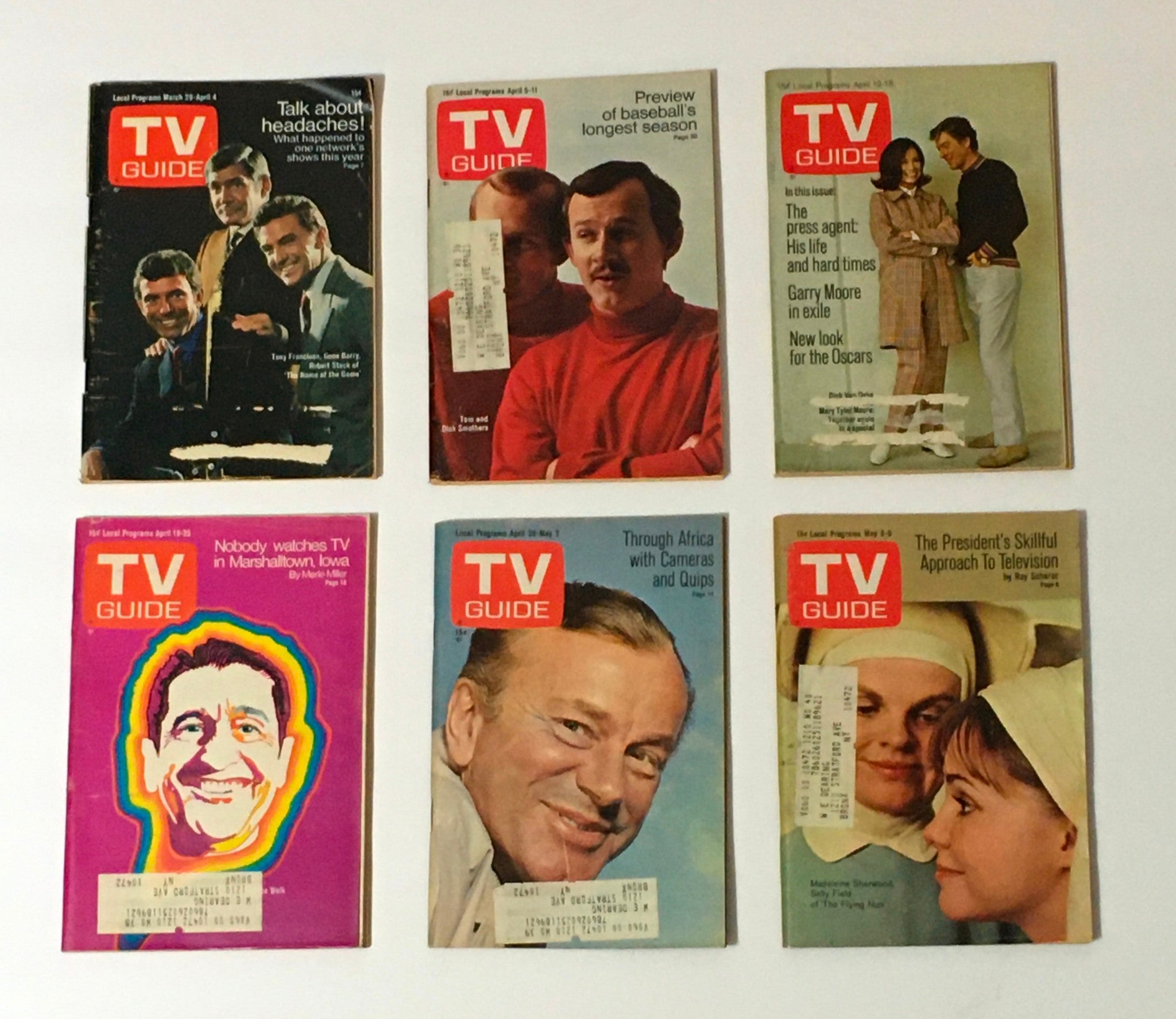 Complete Year Of TV Guide Magazines 1969, 52 Issues: Special Issue Fall Preview. Displays additional classic TV Guide covers from 1969, representing the nostalgic charm of television history.