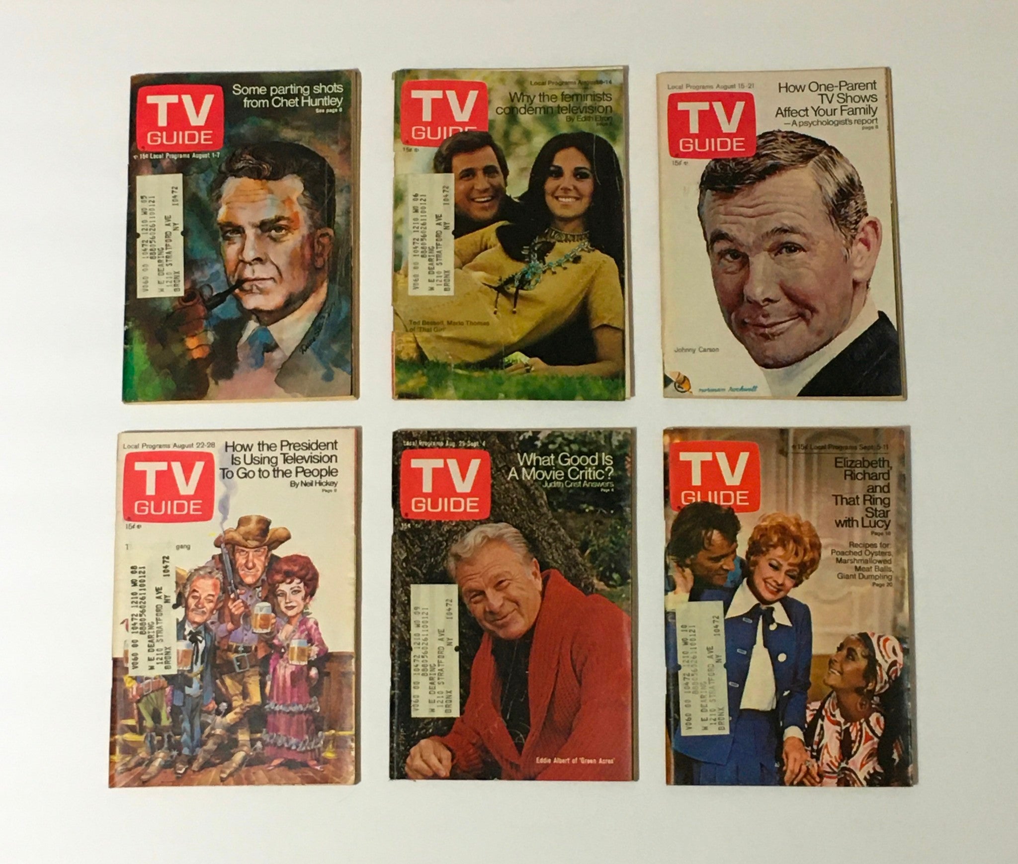 Complete Year Of TV Guide Magazines 1970, 52 Issues- Special Issue Fall Preview