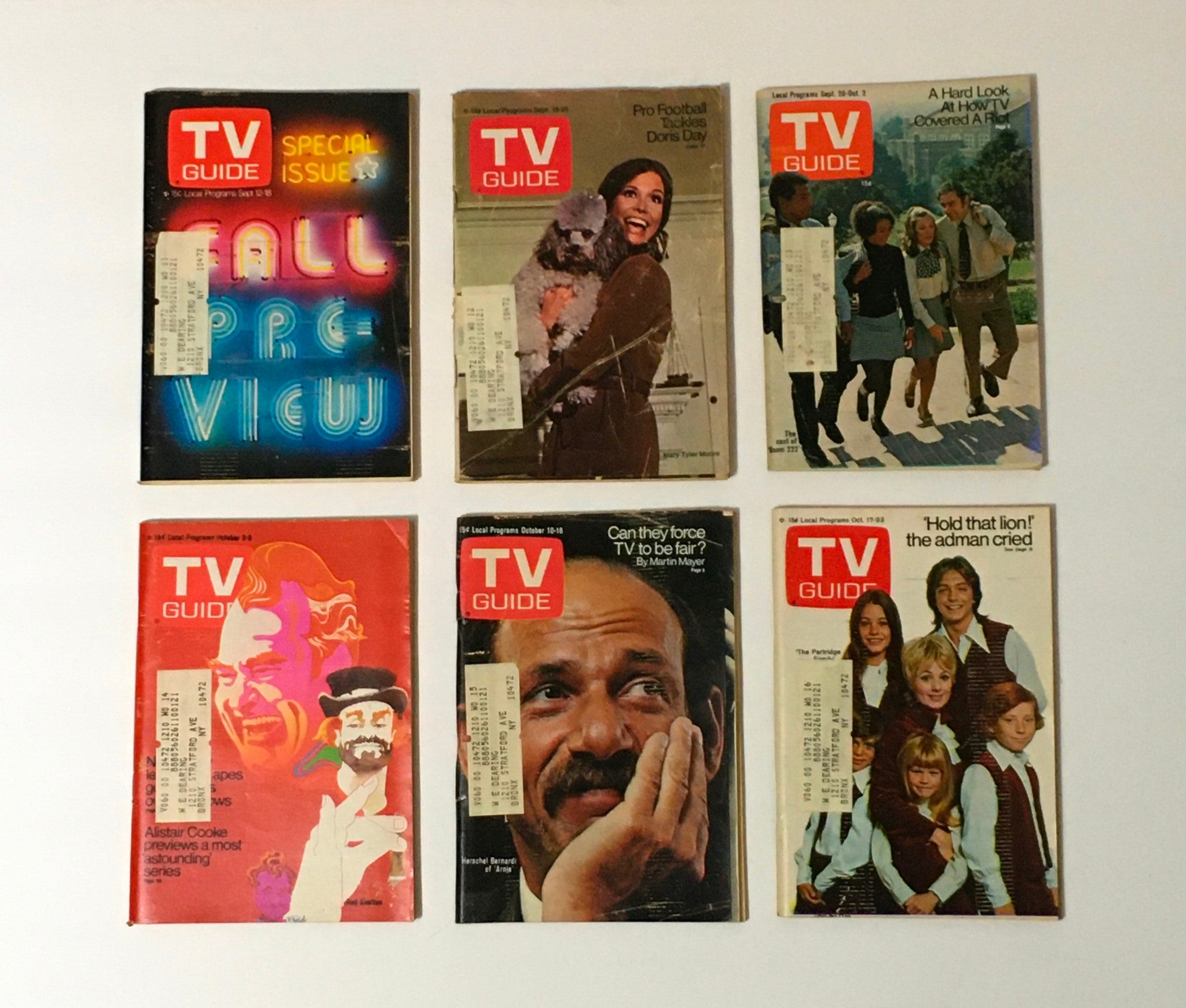 Complete Year Of TV Guide Magazines 1970, 52 Issues- Special Issue Fall Preview