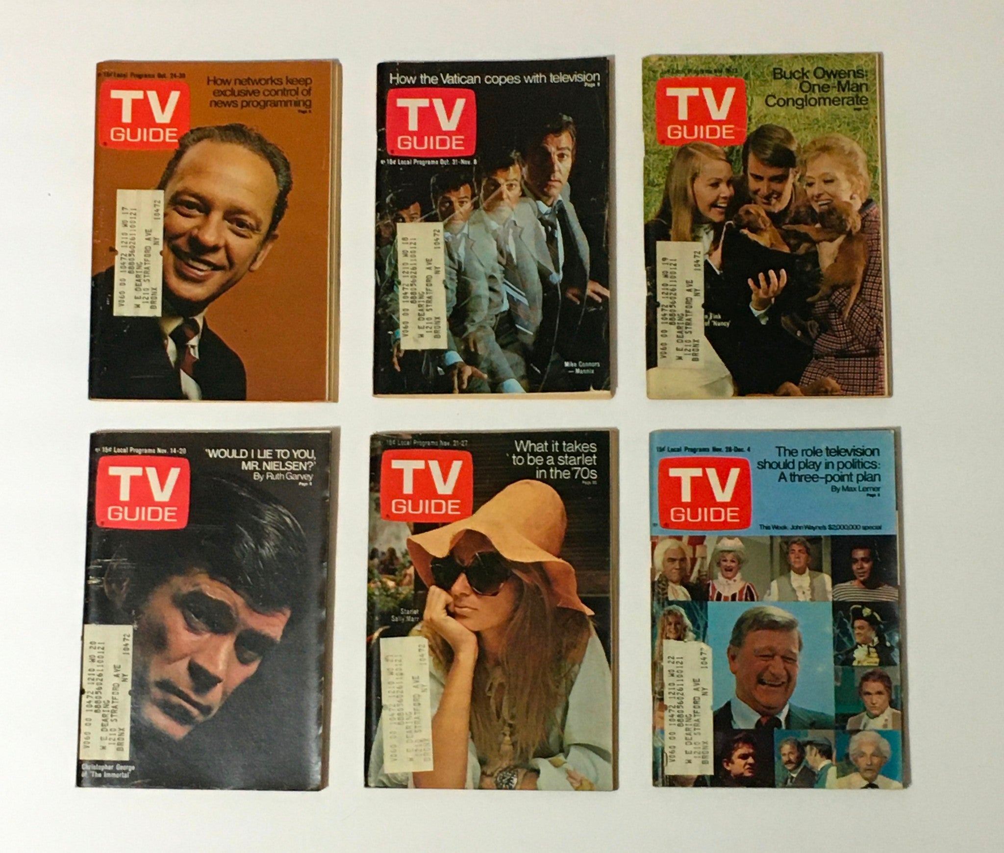 Complete Year Of TV Guide Magazines 1970, 52 Issues- Special Issue Fall Preview