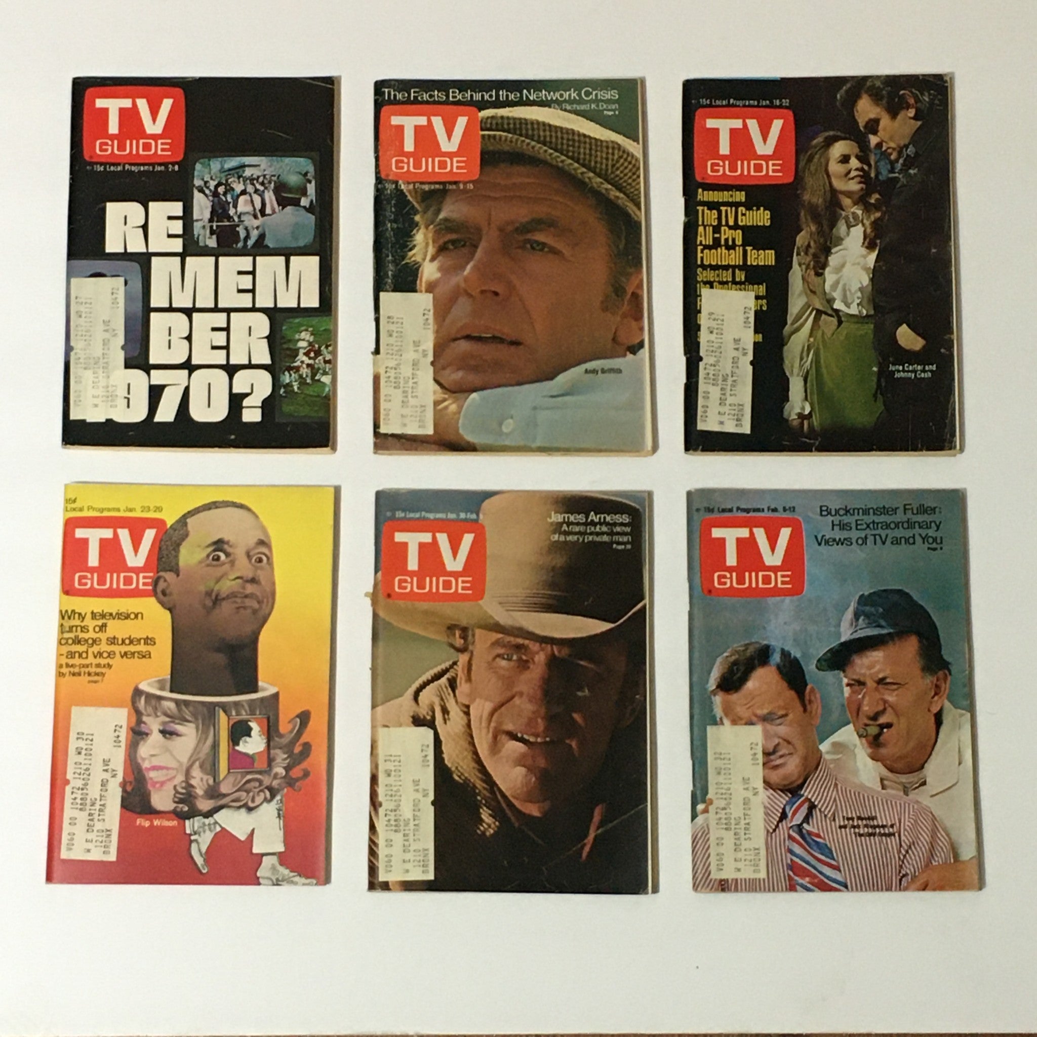 Complete 1971 collection of TV Guide Magazines, containing all 52 weekly issues and a special Fall Preview issue.