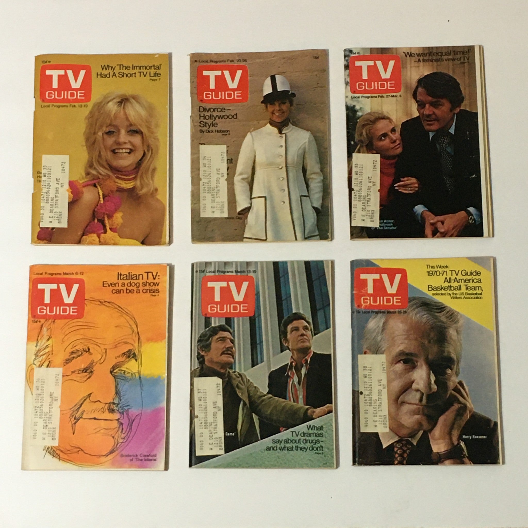 Complete Year Of TV Guide Magazines 1971, 52 Issues- Special Issue Fall Preview