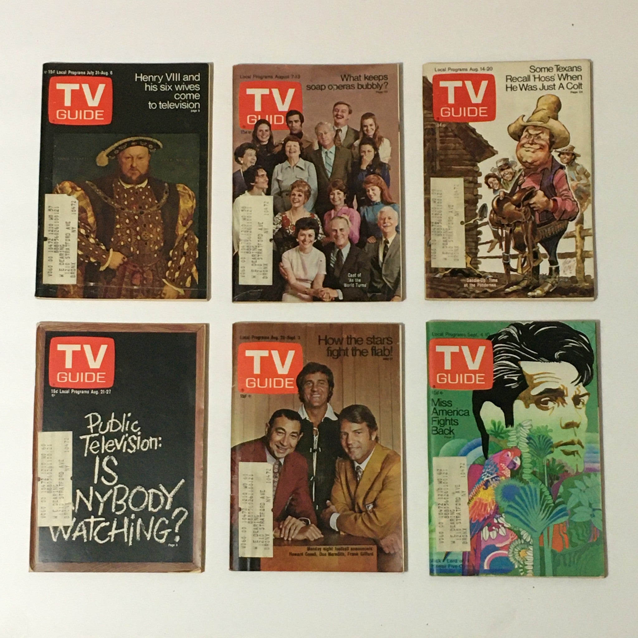 Complete Year Of TV Guide Magazines 1971, 52 Issues- Special Issue Fall Preview