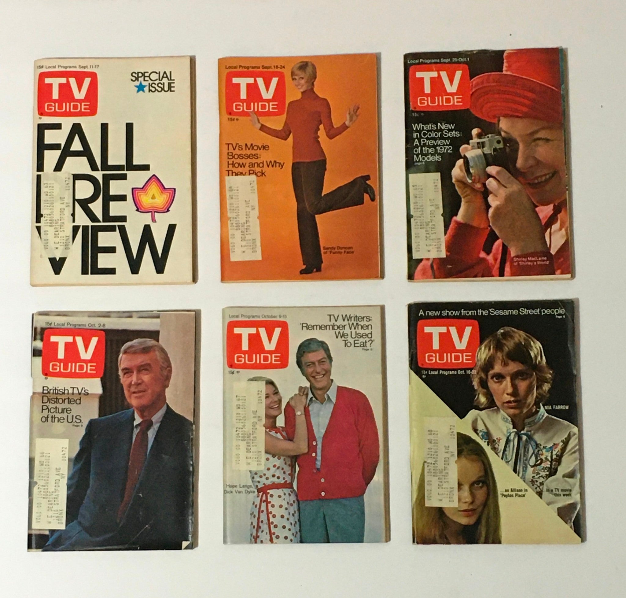 Complete Year Of TV Guide Magazines 1971, 52 Issues- Special Issue Fall Preview