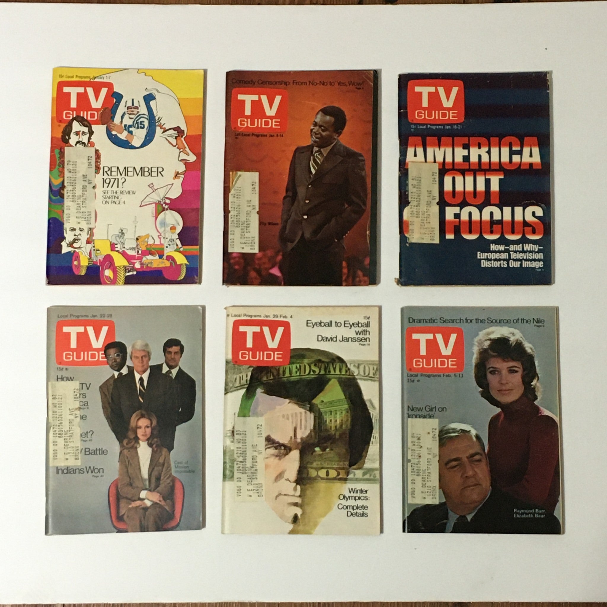 Complete 1972 collection of TV Guide Magazines, including all 53 issues with a special Fall Preview issue.