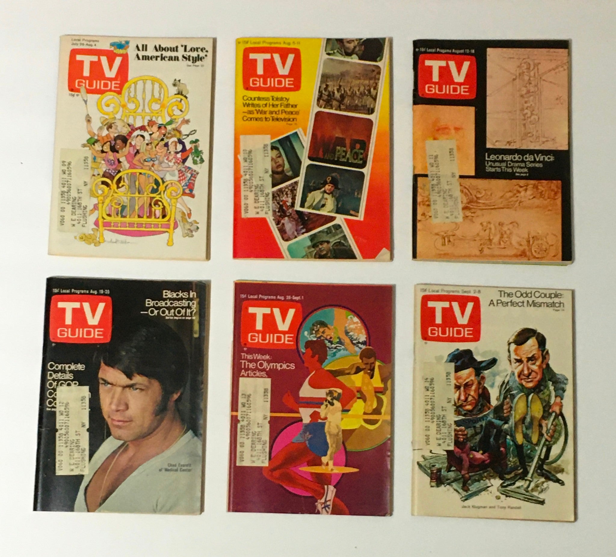 Complete Year Of TV Guide Magazines 1972, 53 Issues- Special Issue Fall Preview