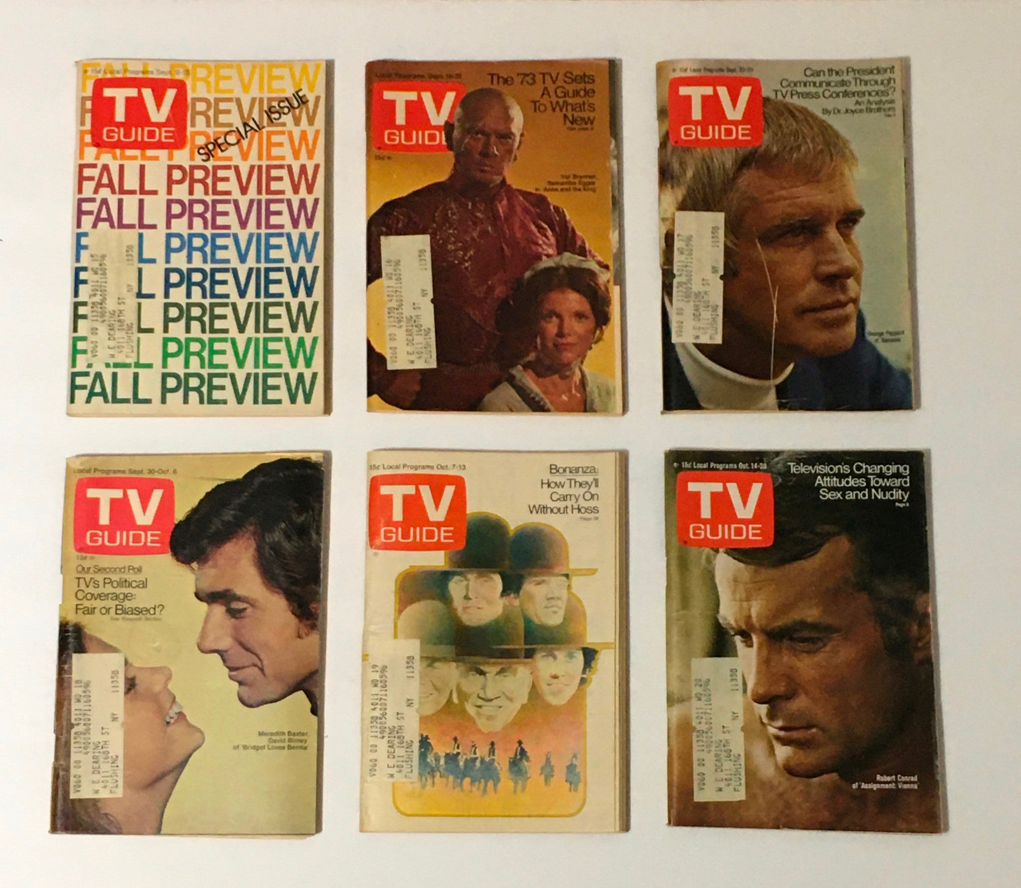 Complete Year Of TV Guide Magazines 1972, 53 Issues- Special Issue Fall Preview