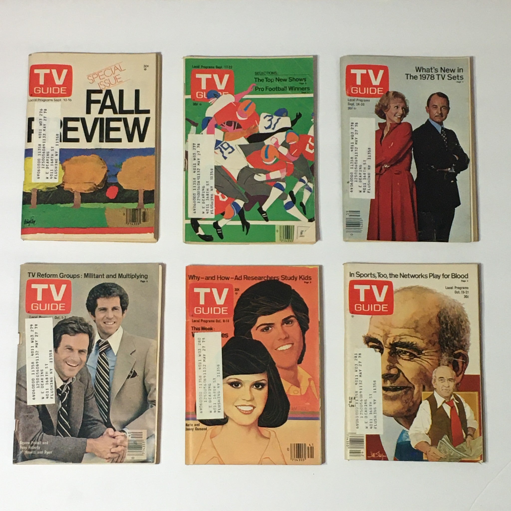 Complete Year Of TV Guide Magazines 1977, 53 Issues: Special Issue Fall Preview