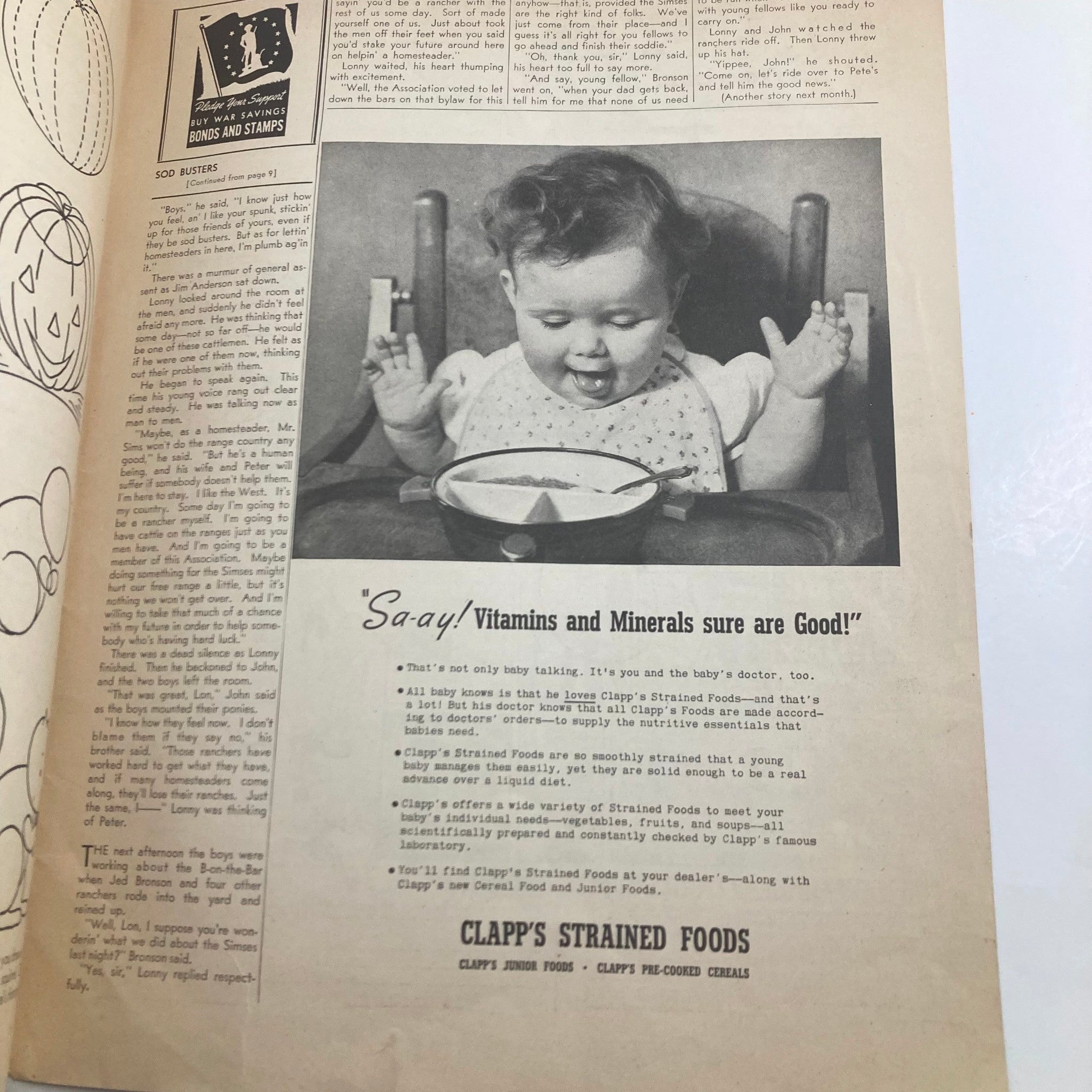 Children's Activities for Home and School October 1942 Tip and Tuck No Label