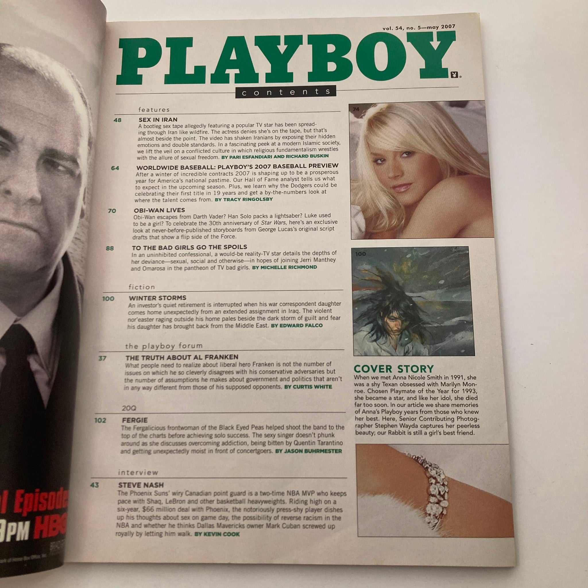 Playboy Magazine May 2007 Vol 54 No. 5 Anna Nicole Smith No Label